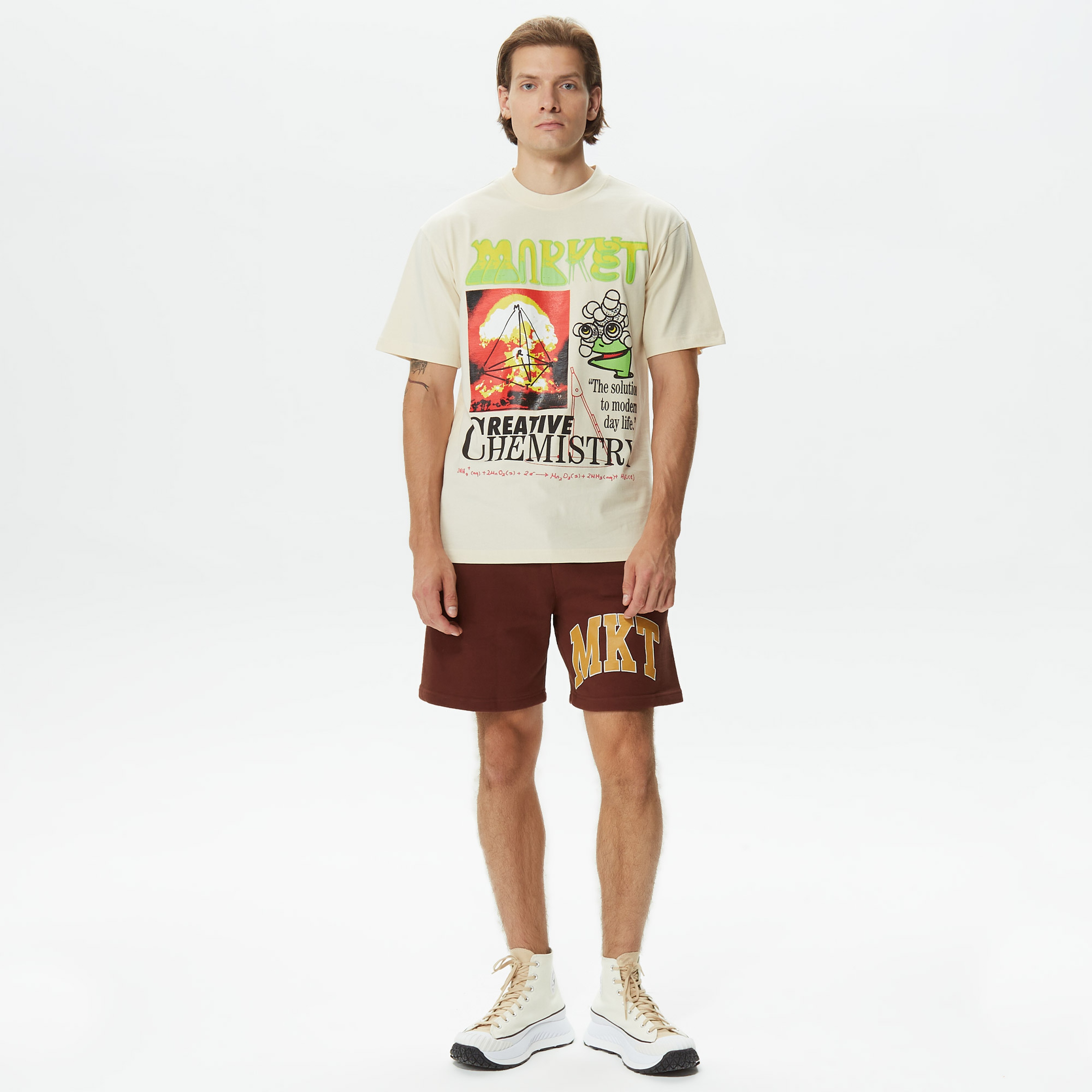 Market Chemistry Erkek Krem T-Shirt