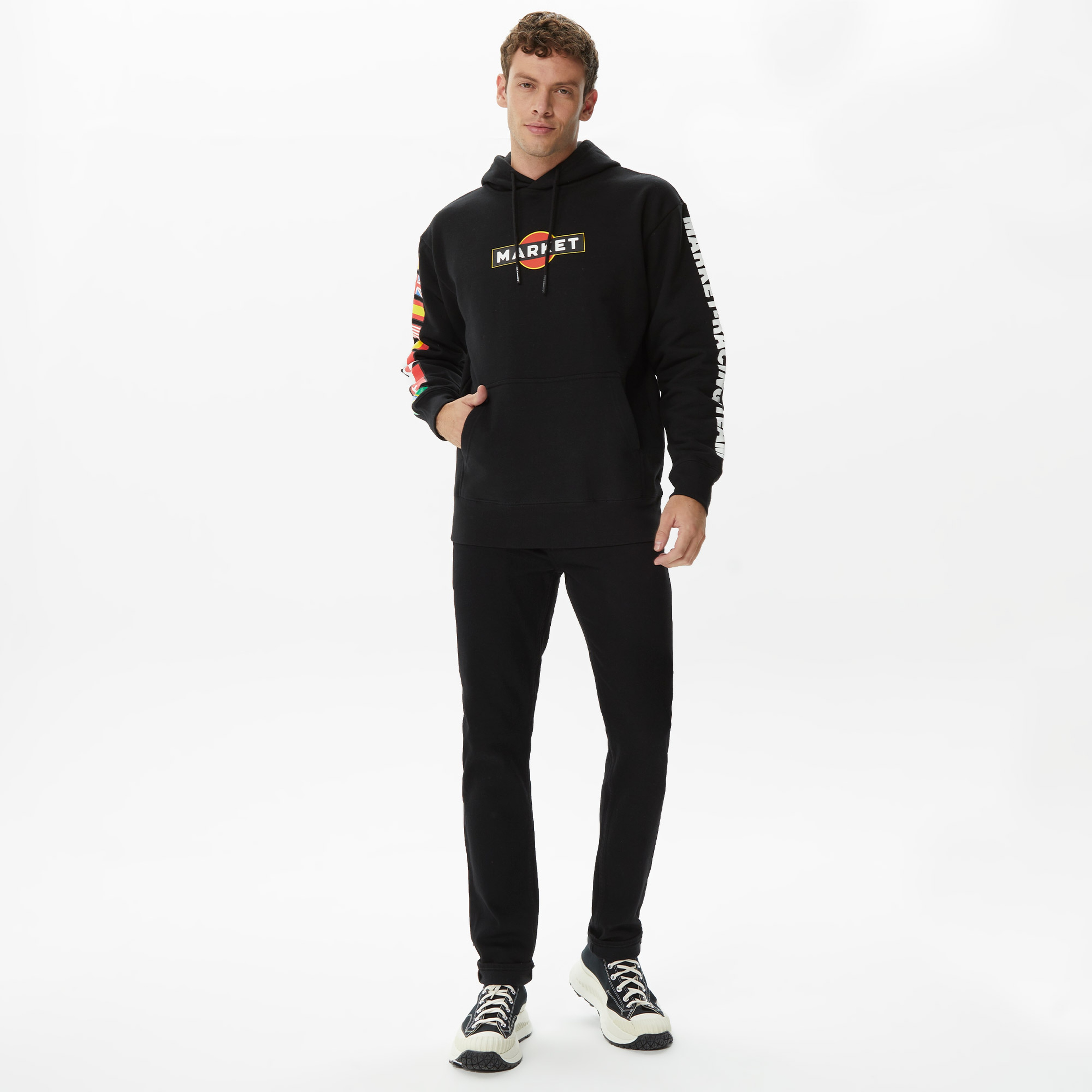 Market Group 5 Erkek Siyah Hoodie