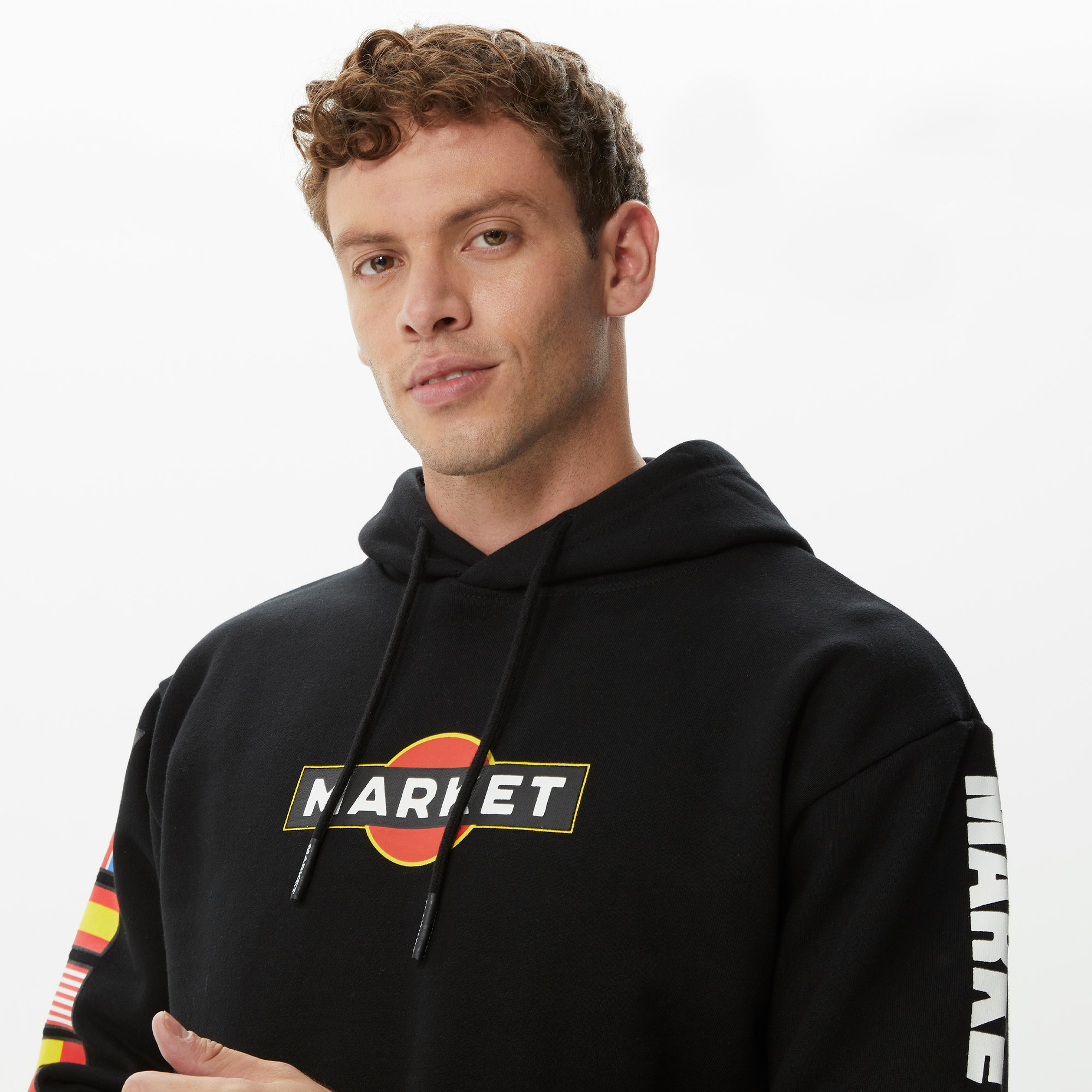 Market Group 5 Erkek Siyah Hoodie