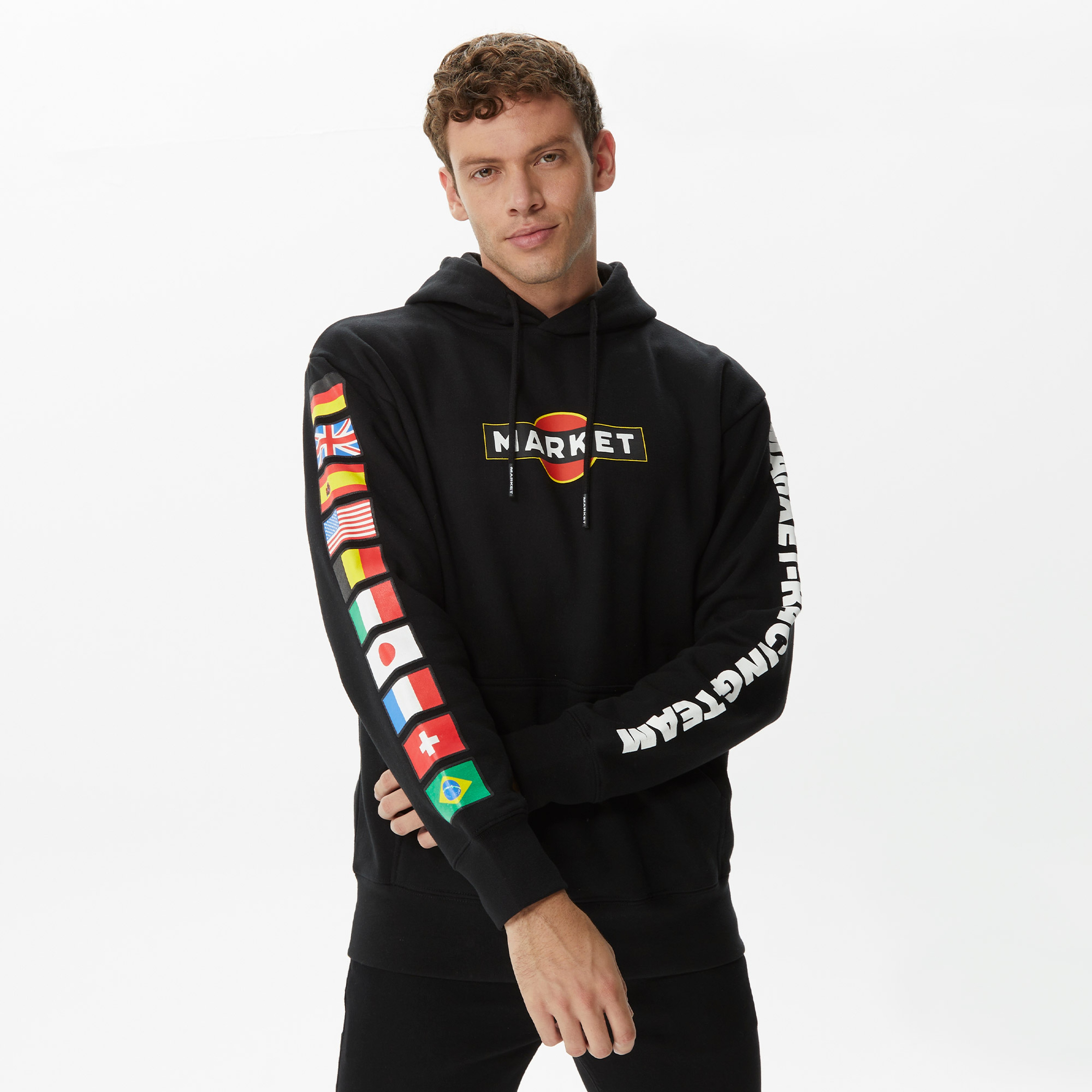 Market Group 5 Erkek Siyah Hoodie
