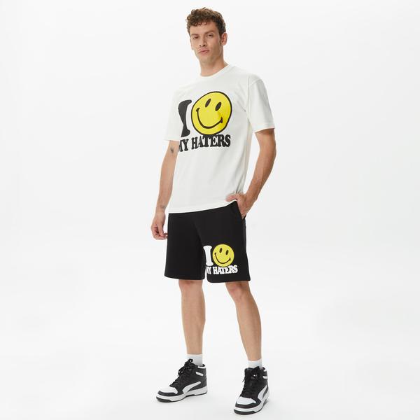Market Smiley Haters Erkek Siyah Şort