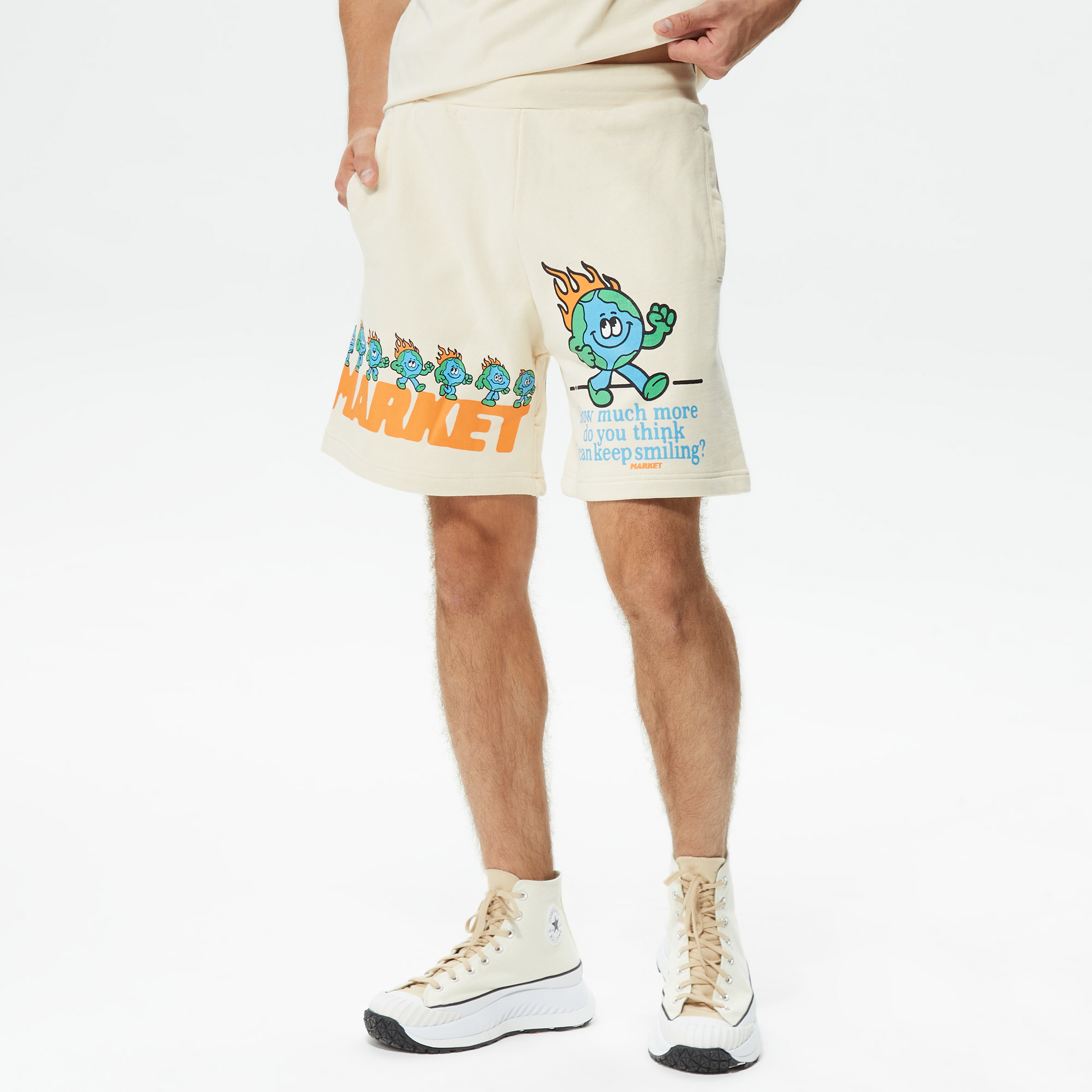 Market Keep Going Erkek Krem Şort