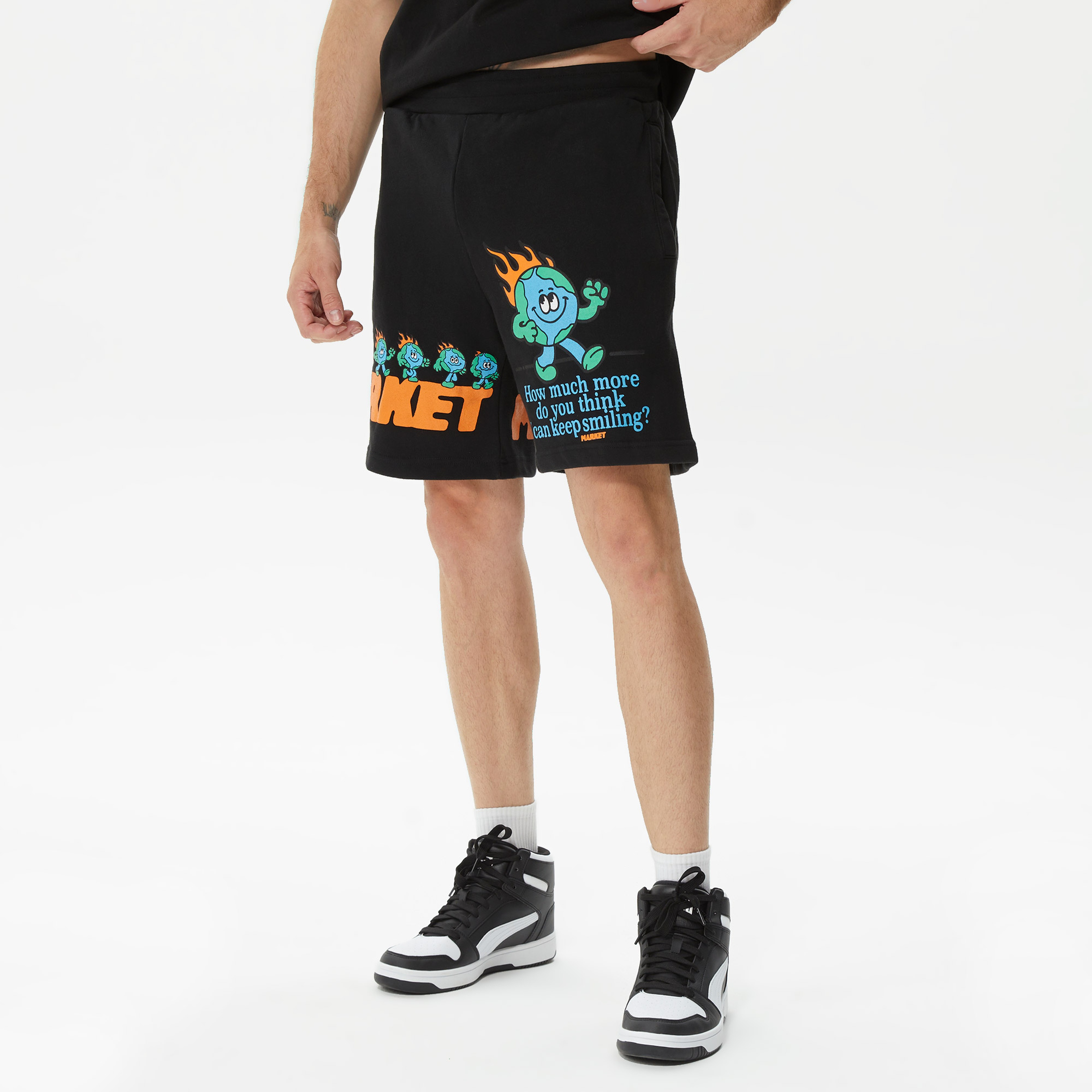 Market Keep Going Erkek Siyah Şort