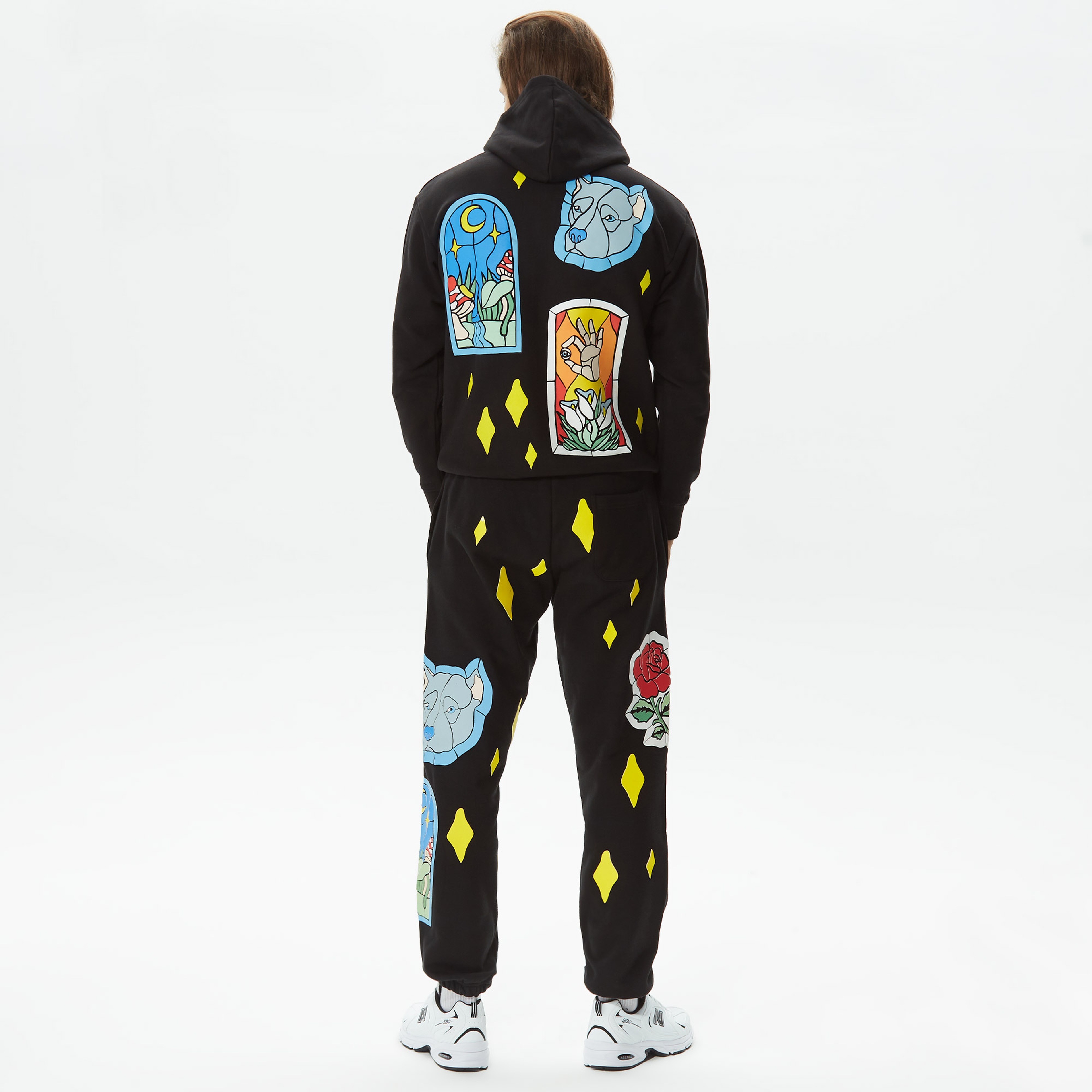 Market Smiley Erkek Siyah Eşofman Altı