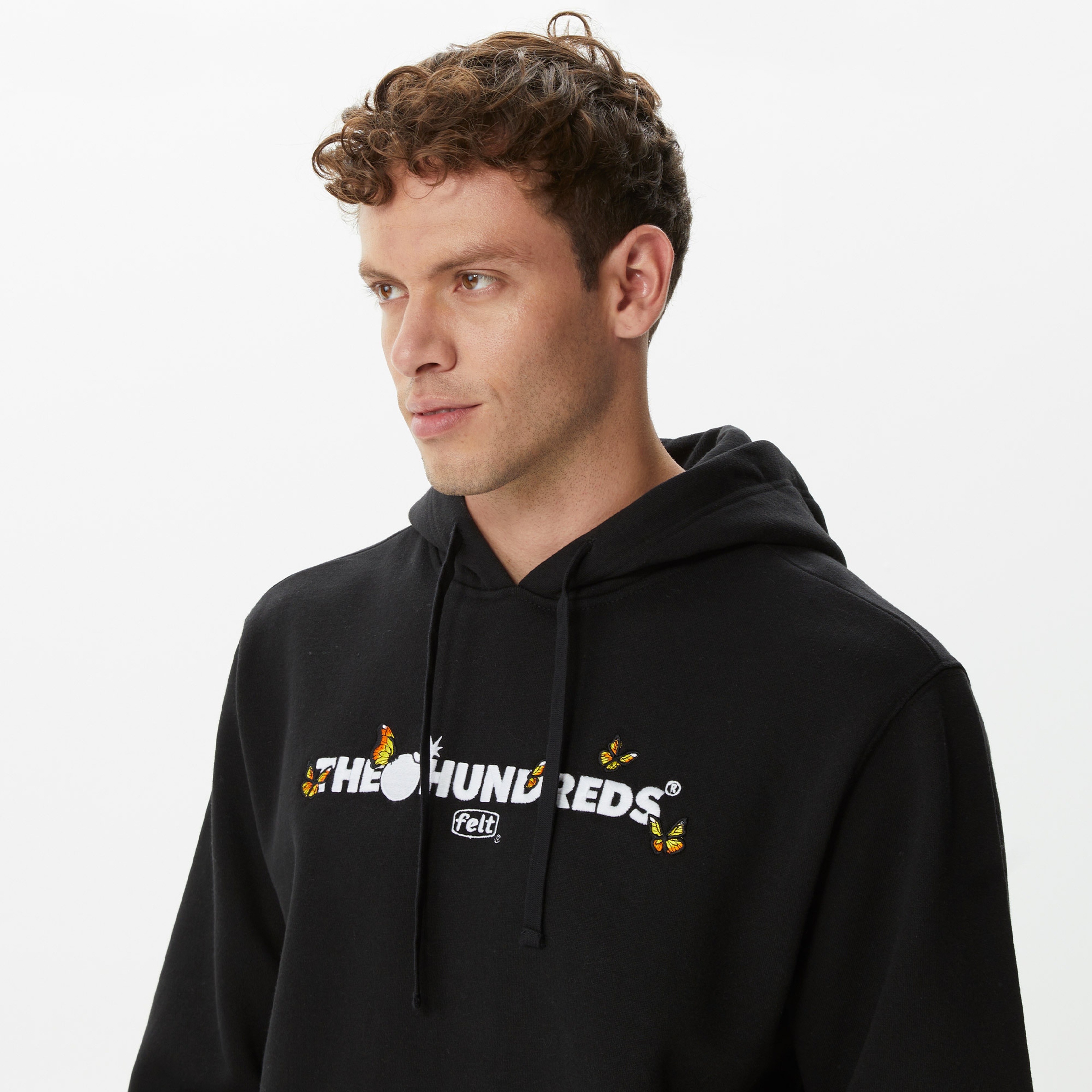The Hundreds Butterfly Adam Pullover Erkek Siyah Hoodie