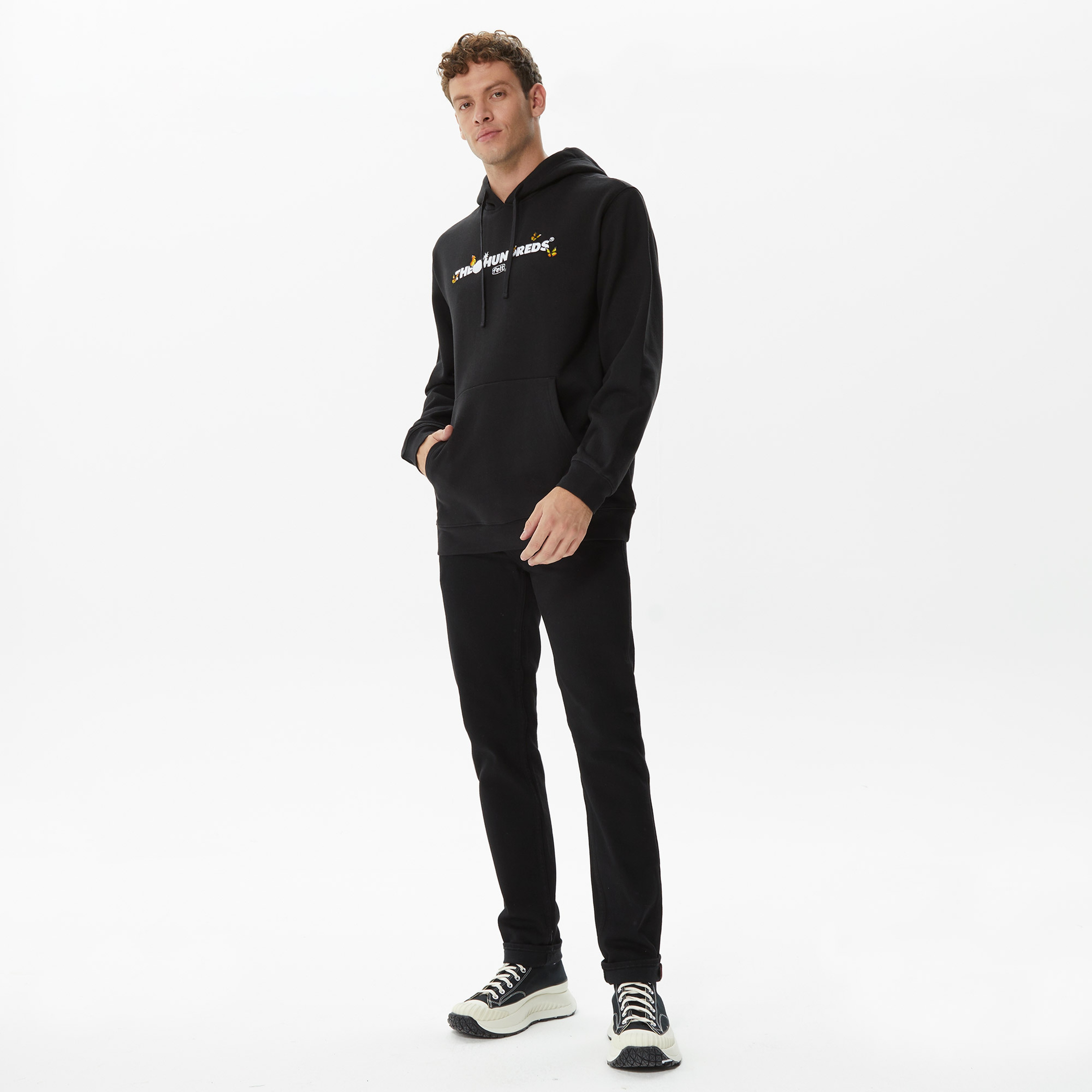 The Hundreds Butterfly Adam Pullover Erkek Siyah Hoodie