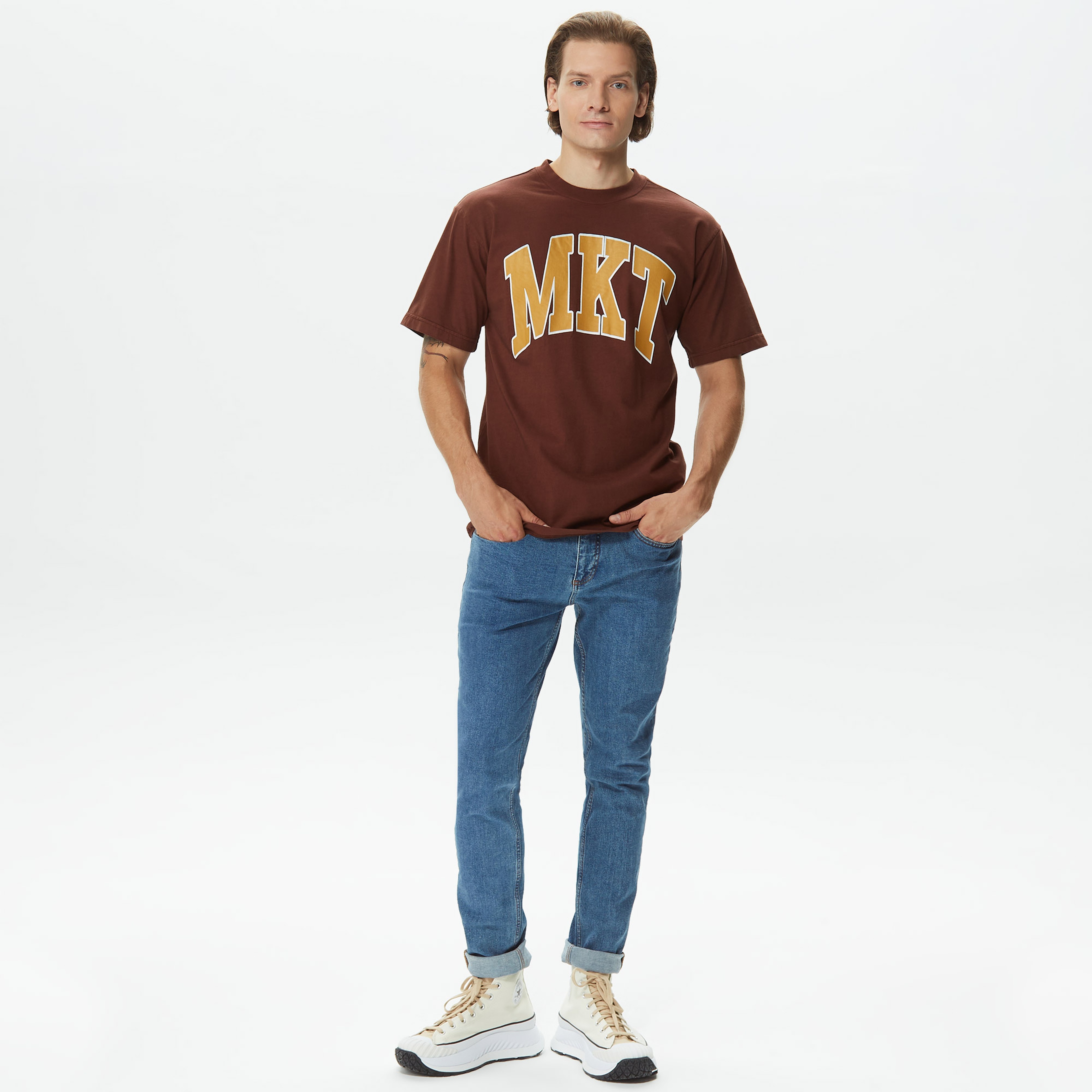 Market MKT Arc Erkek Kahverengi T-Shirt