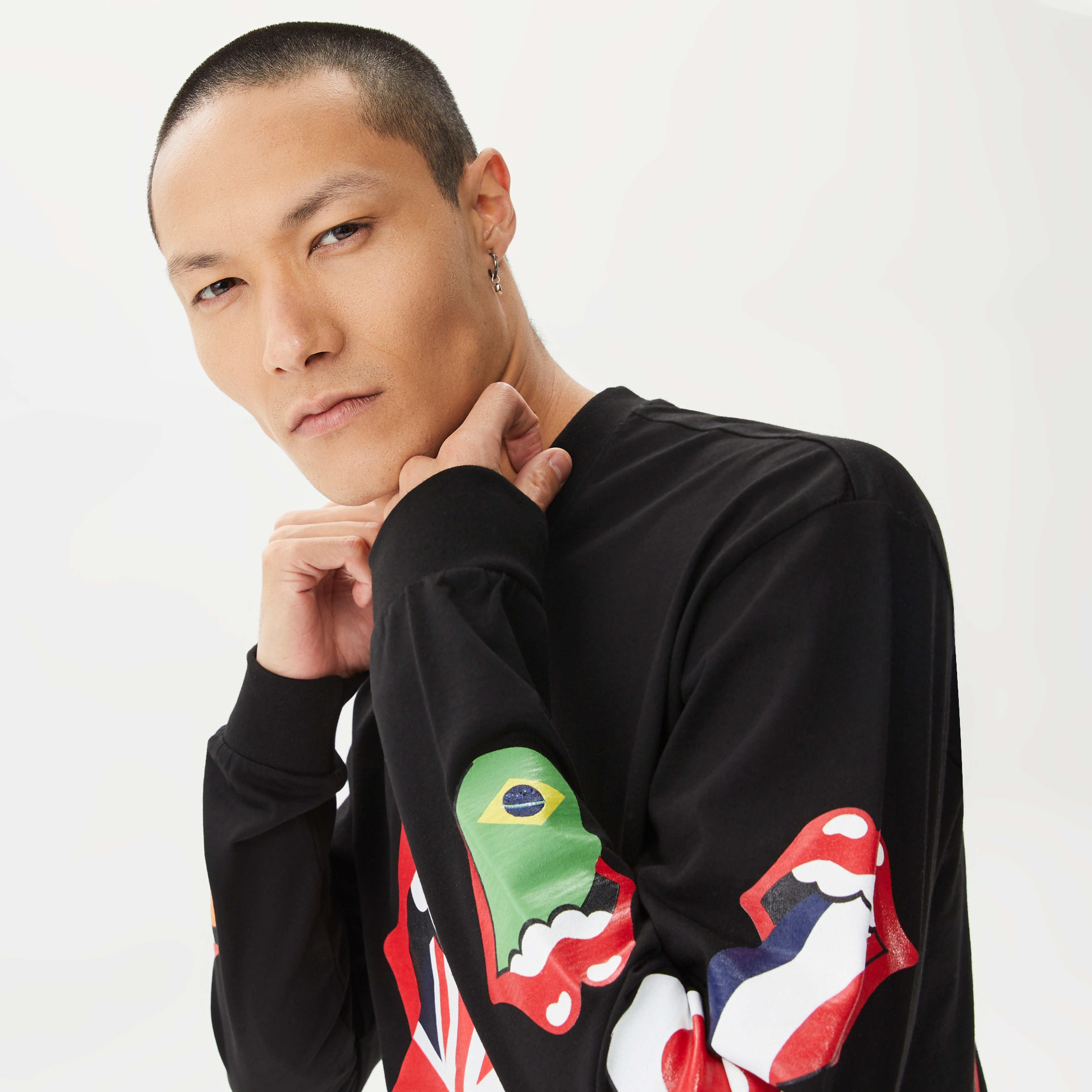 Market x Rolling Stones World Flag Erkek Siyah T-Shirt