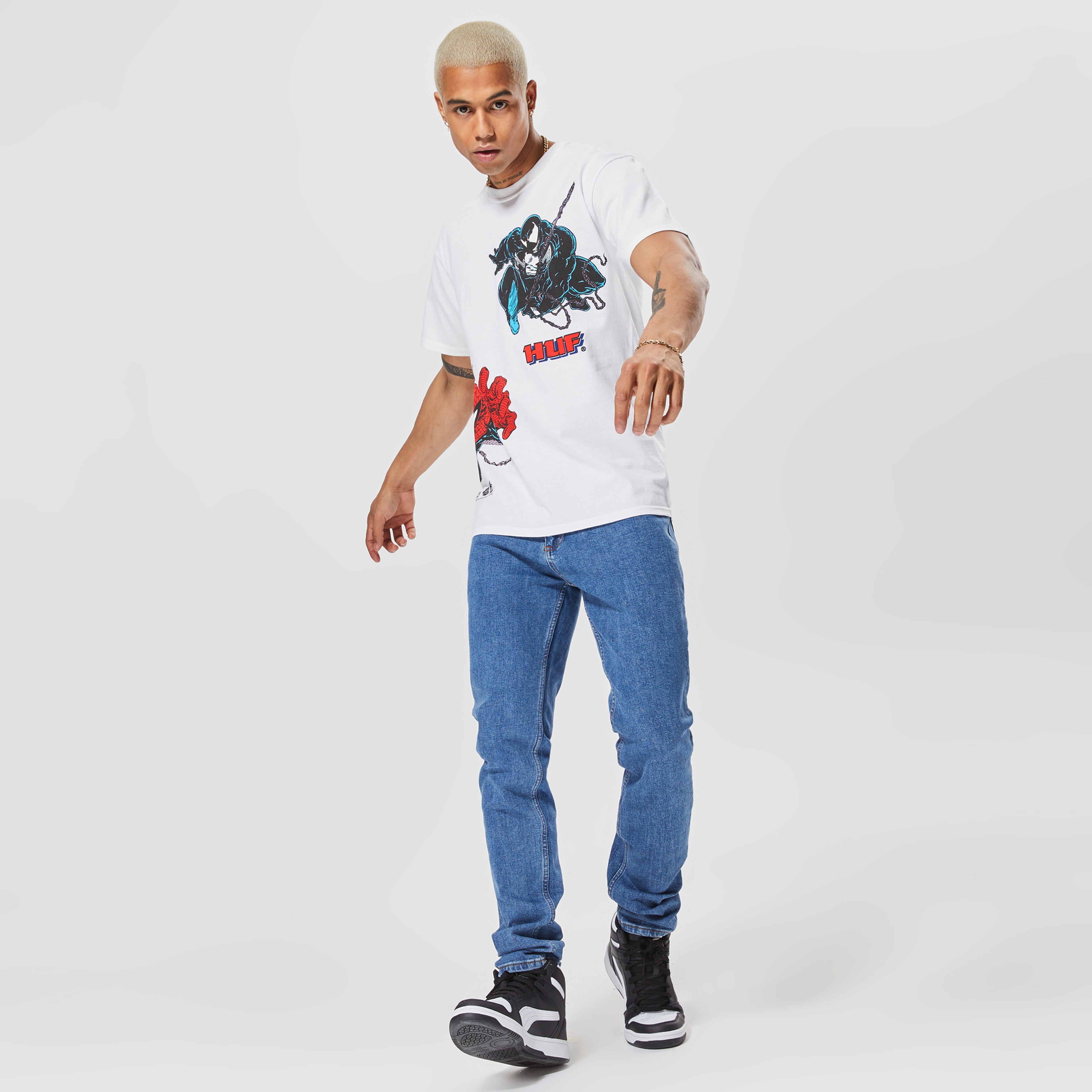 Huf Face Off Erkek Beyaz T-Shirt