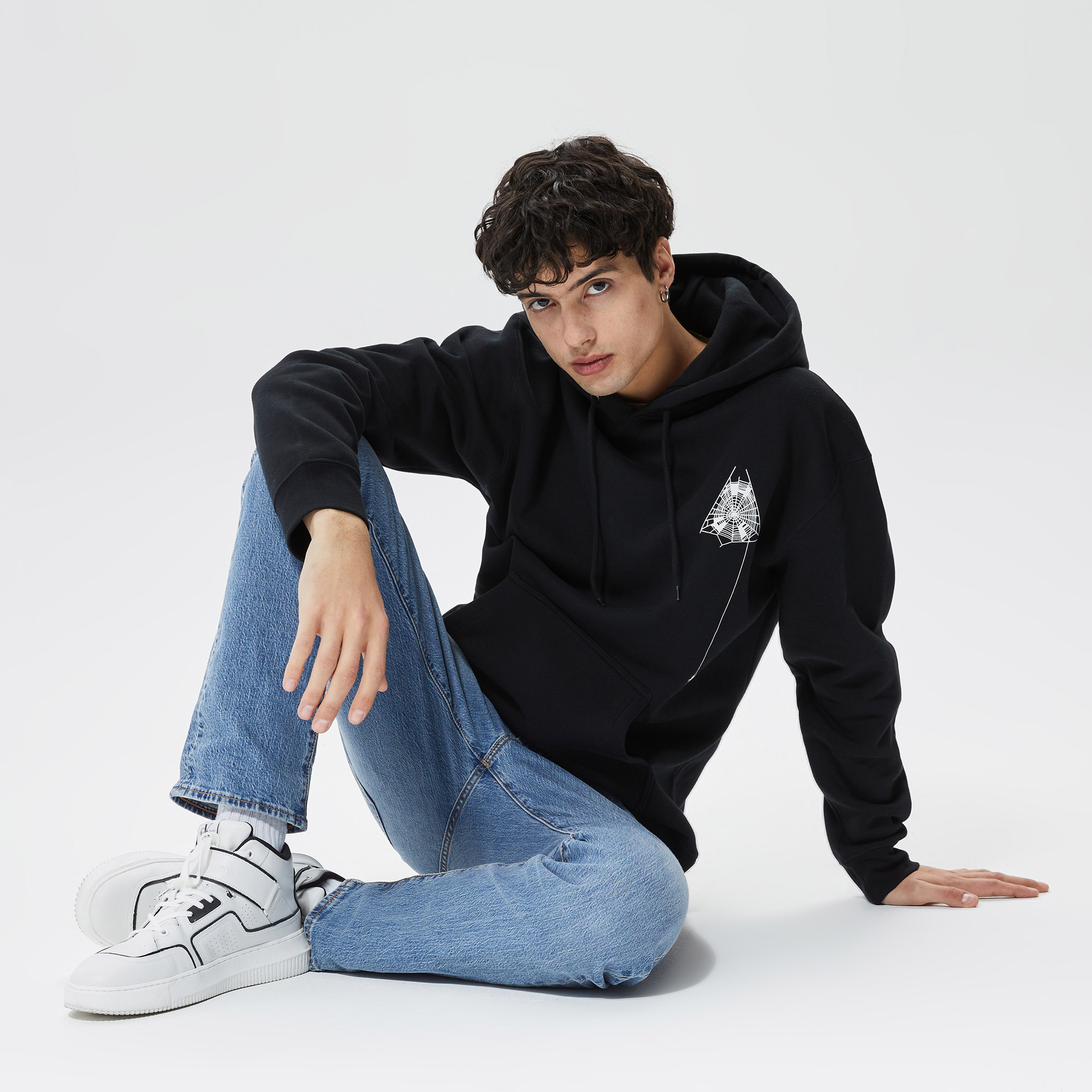 Huf Tangled Web Erkek Siyah Hoodie