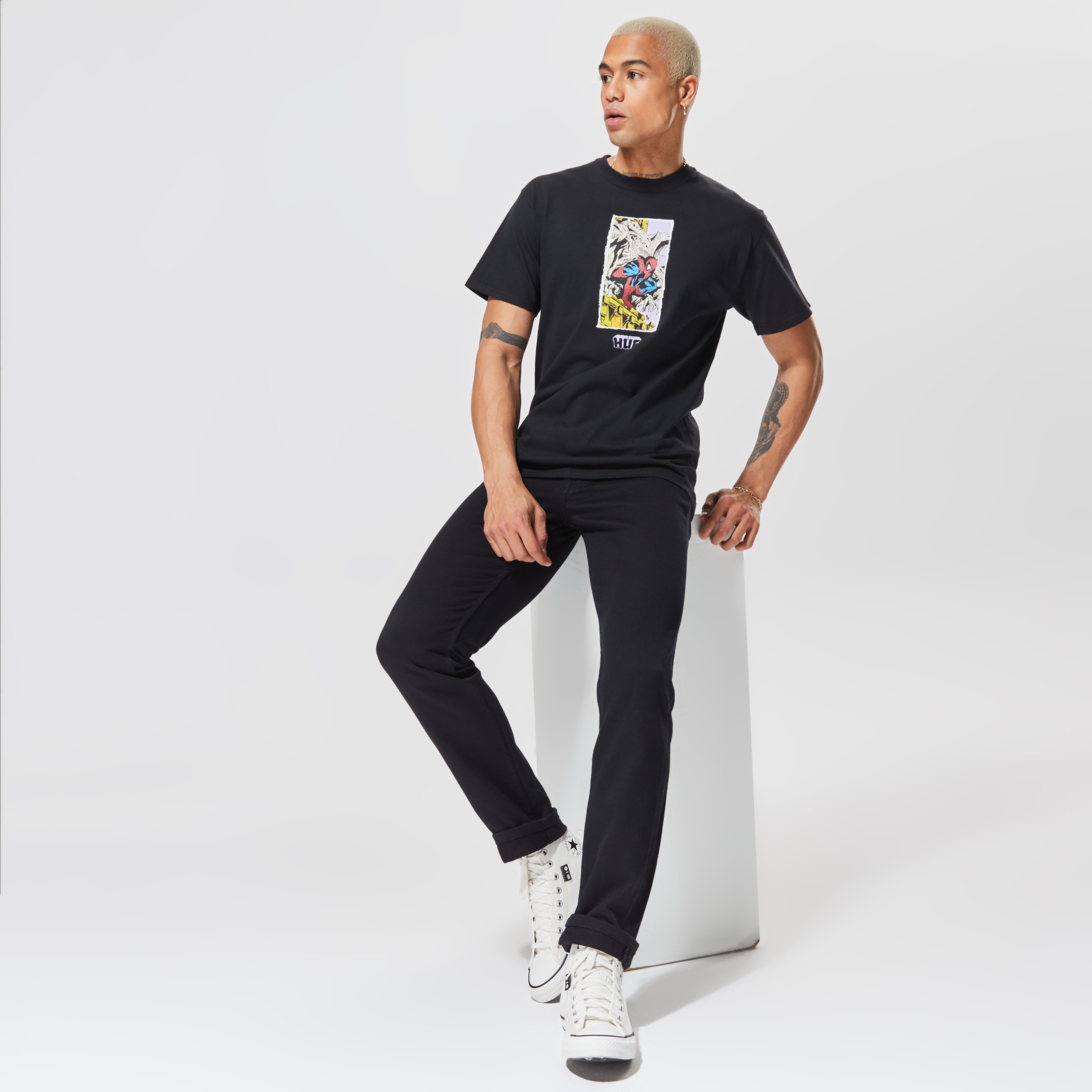 Huf Moody Erkek Siyah T-Shirt