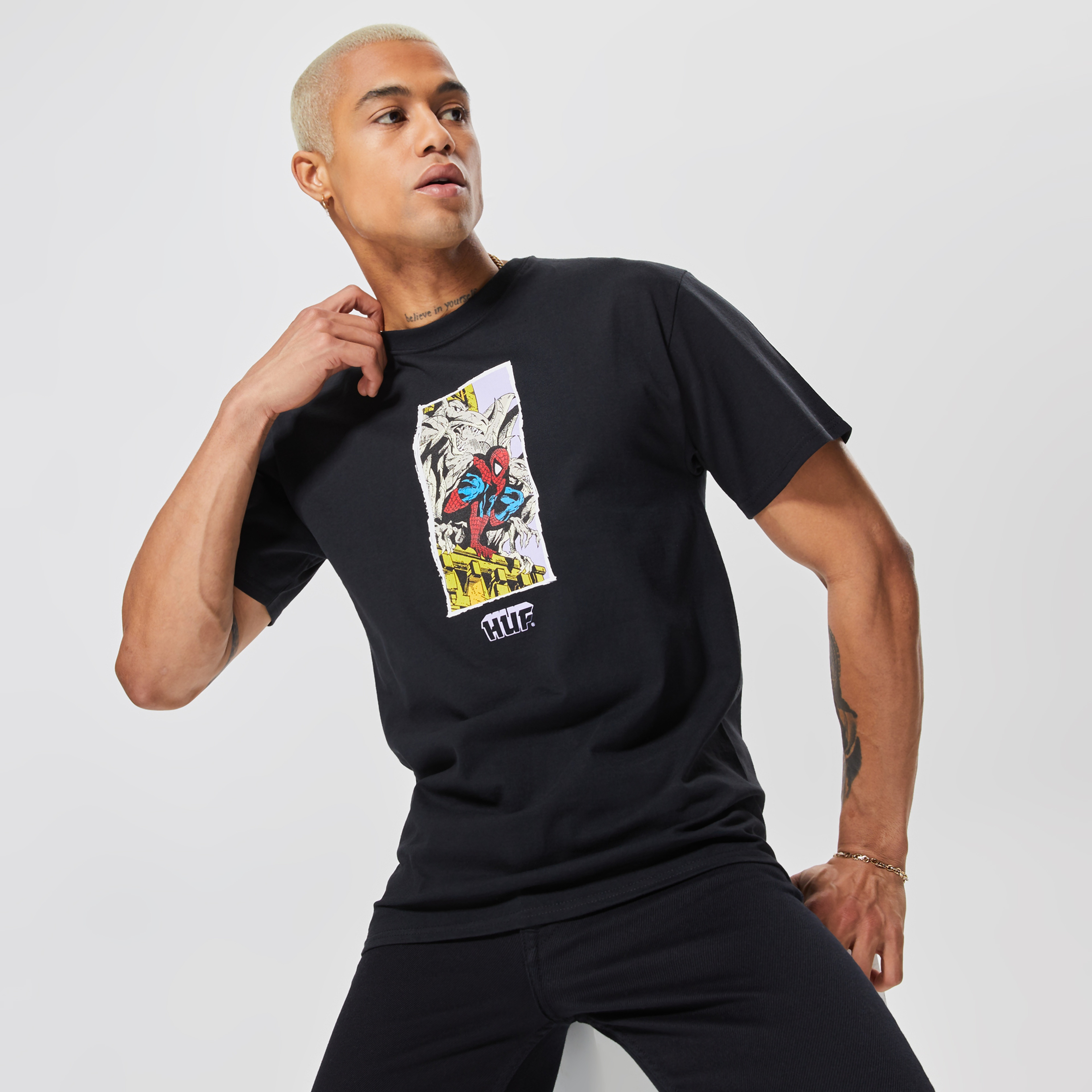 Huf Moody Erkek Siyah T-Shirt