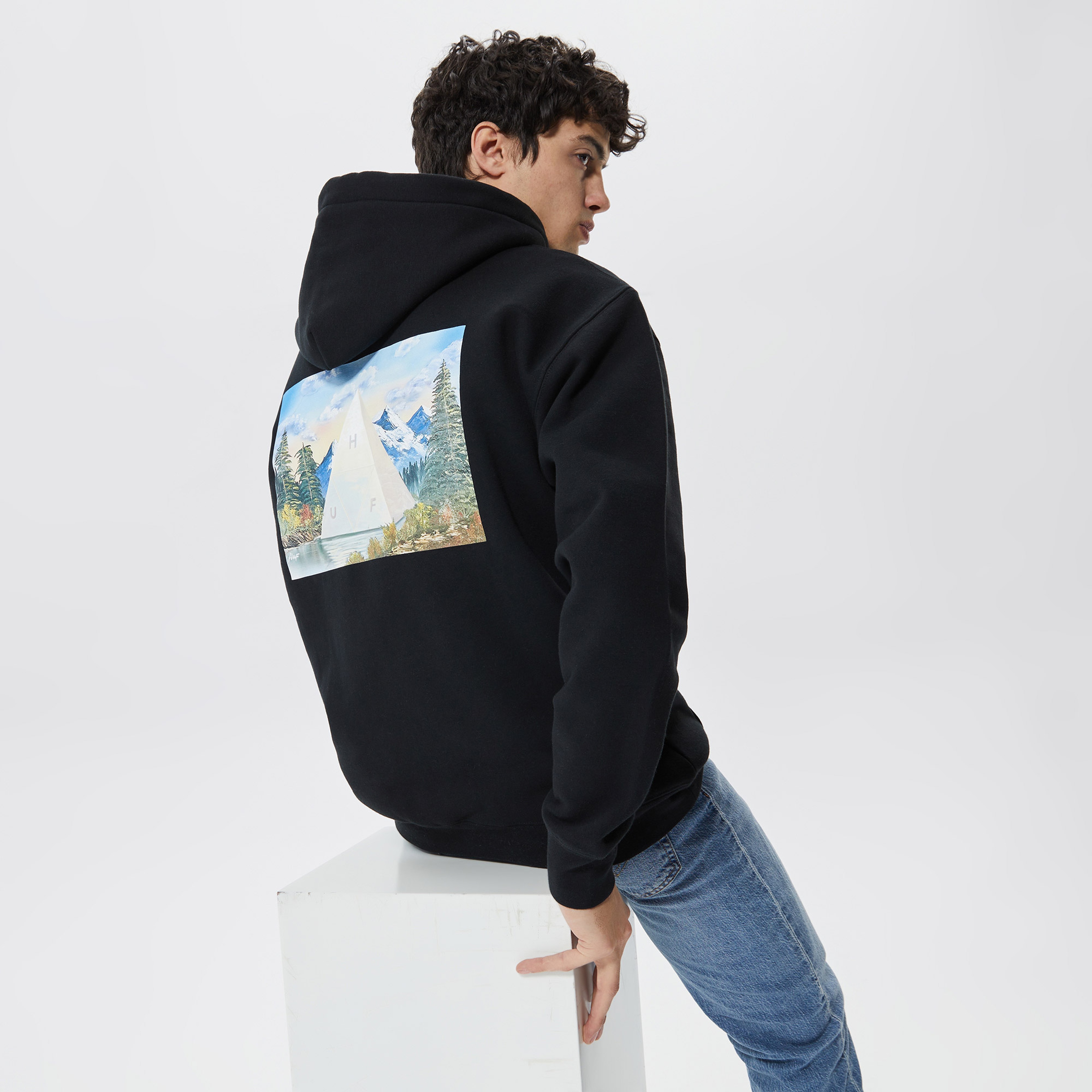 Huf Discover Nature Erkek Siyah Hoodie