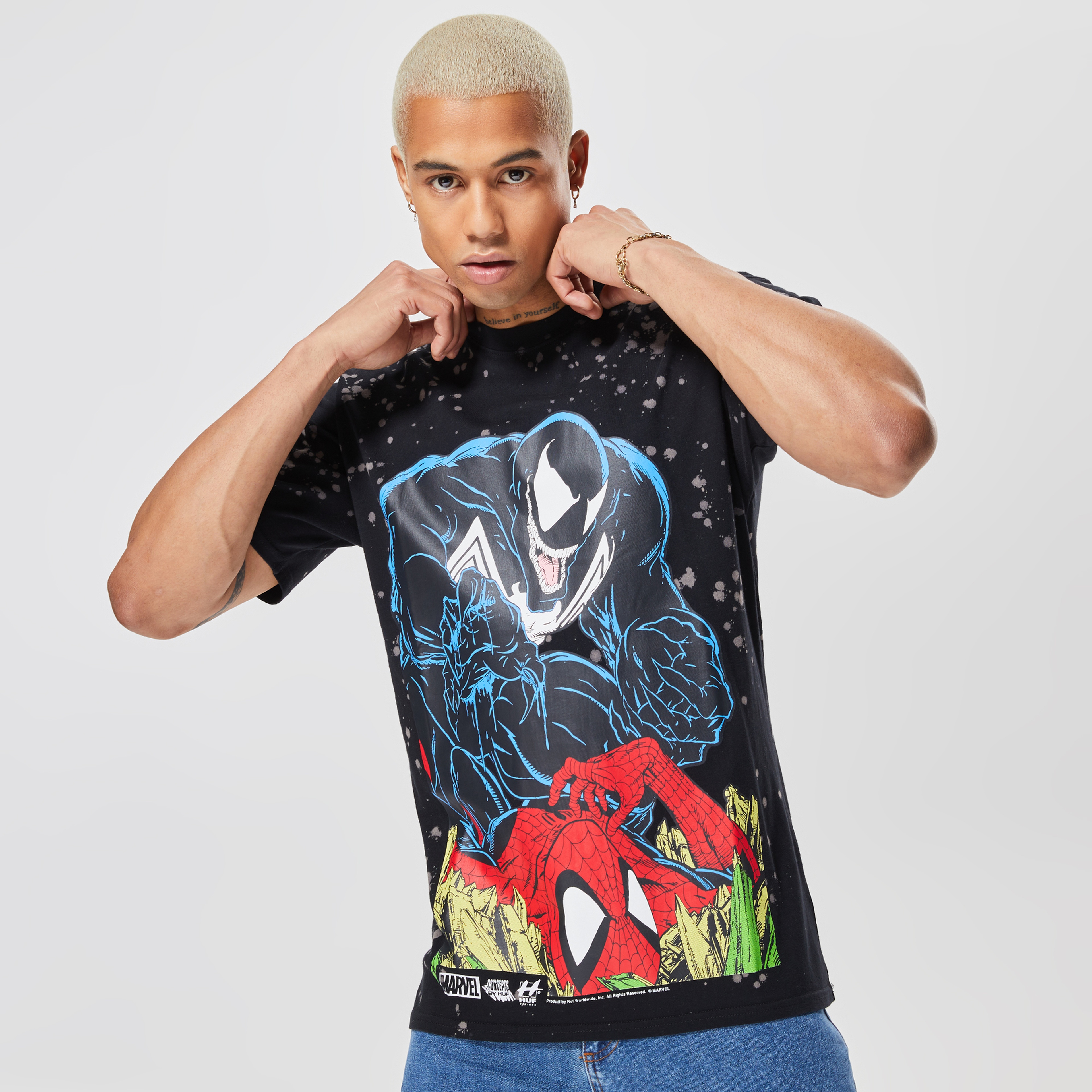 Huf Venom Is Back Erkek Siyah T-Shirt