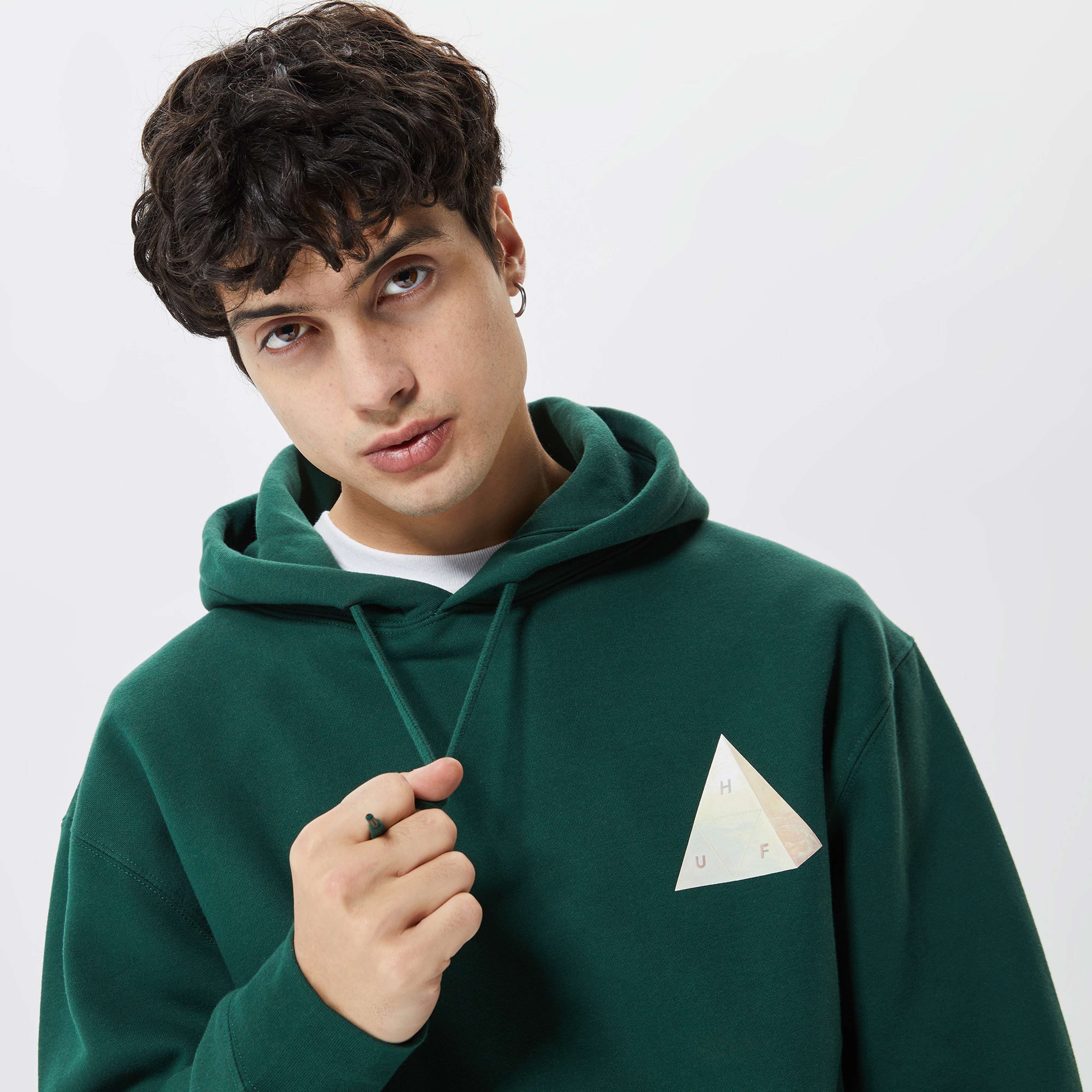 Huf Discover Nature Erkek Yeşil Hoodie