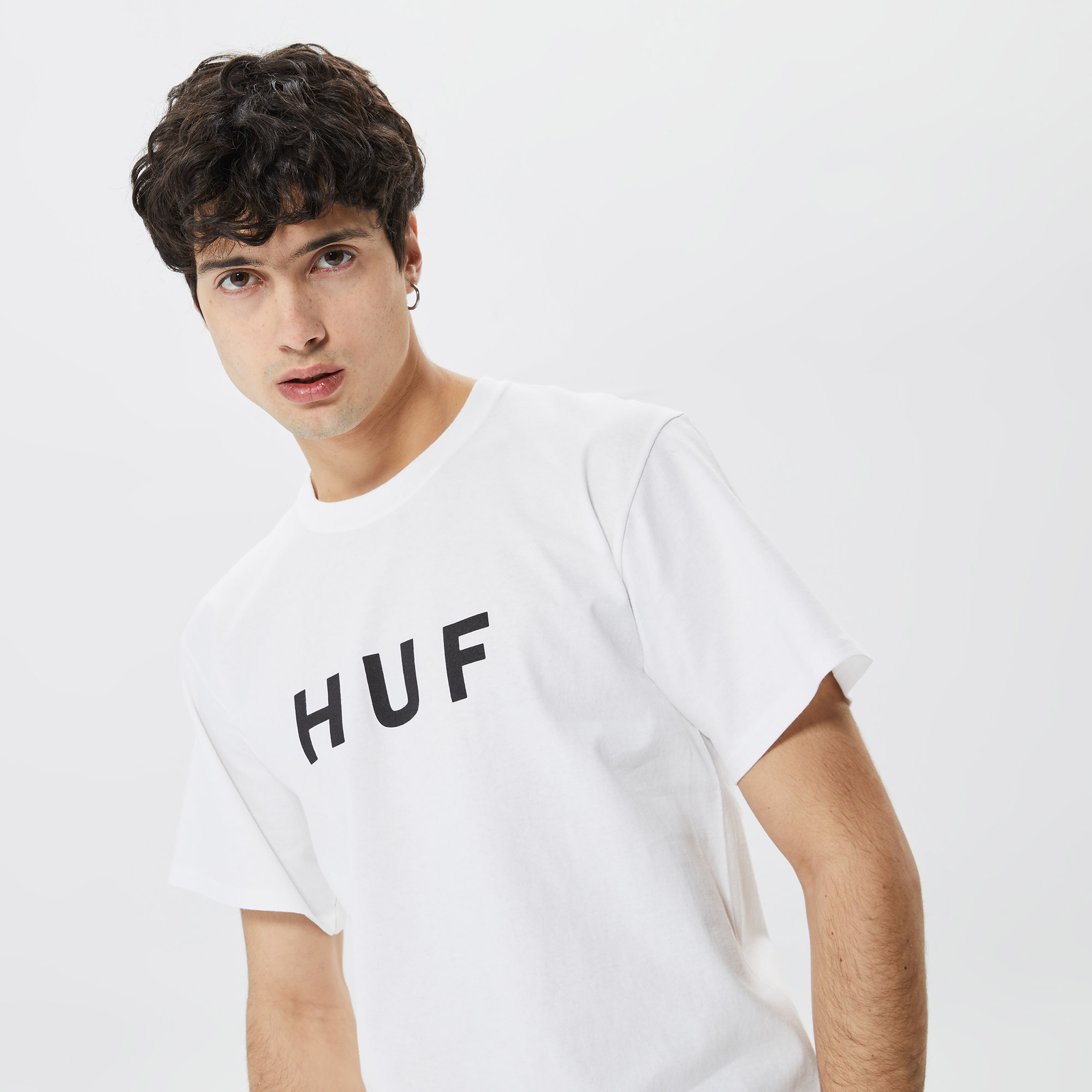 Huf Essentials Erkek Beyaz T-Shirt