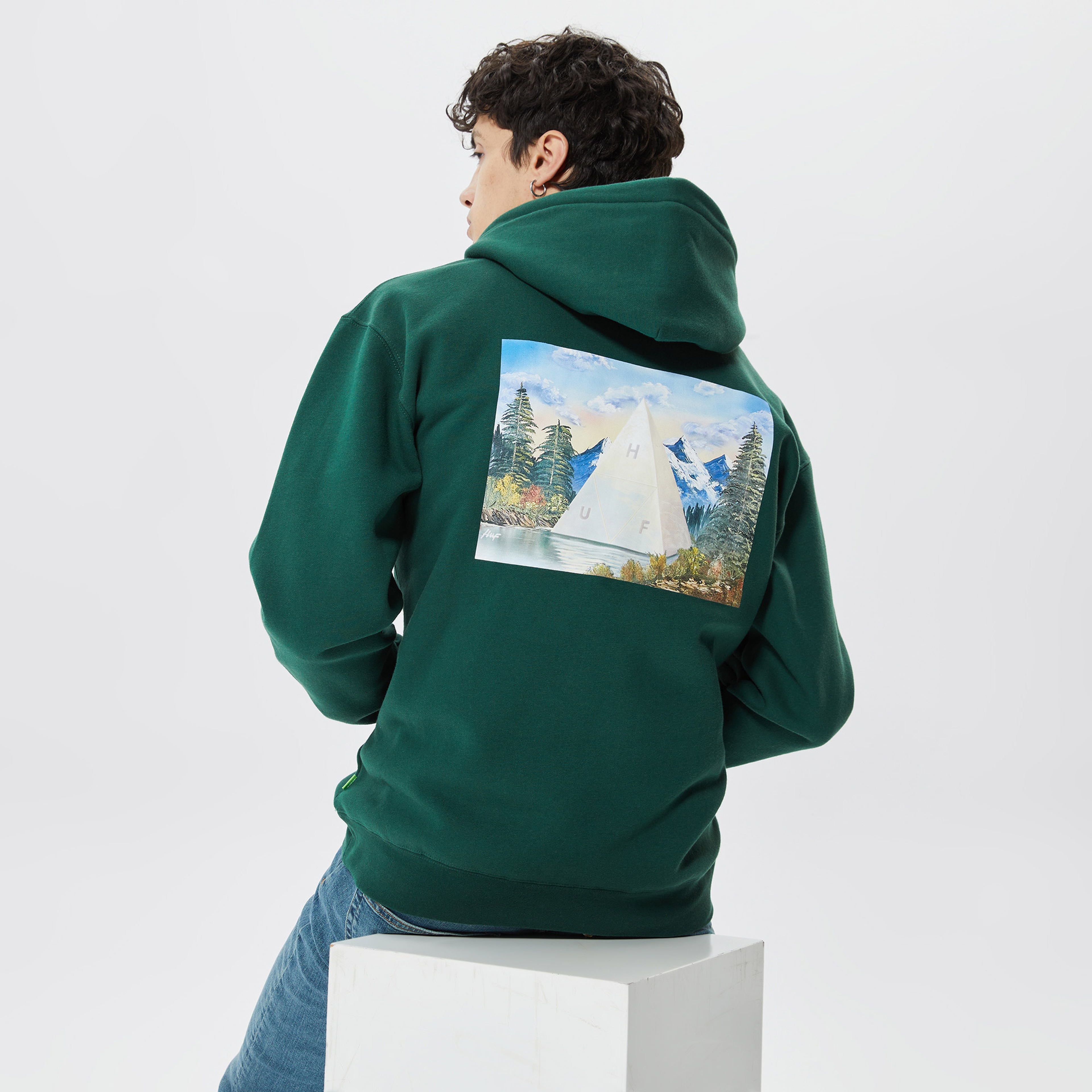 Huf Discover Nature Erkek Yeşil Hoodie