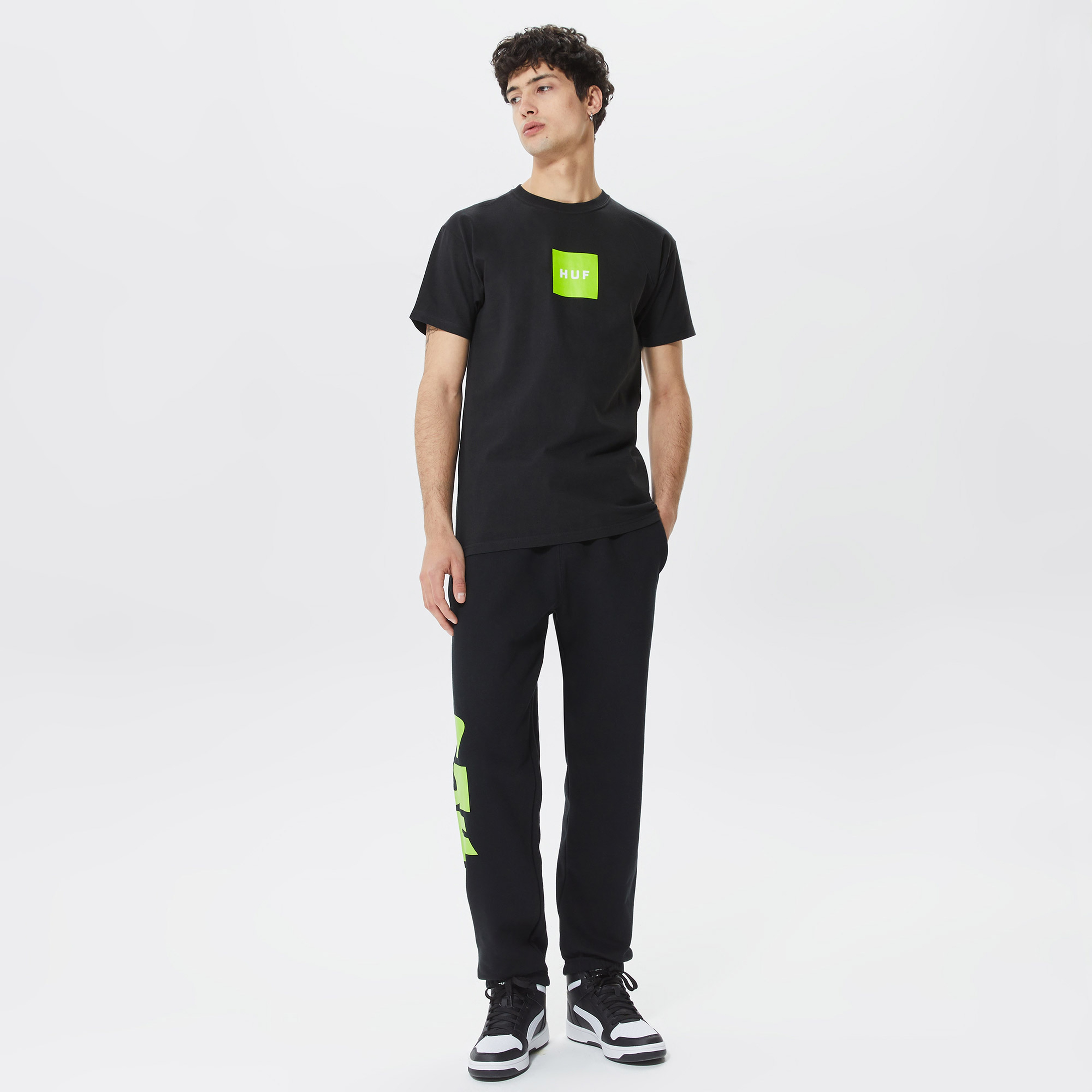 Huf Essentials Box Logo Erkek Siyah T-Shirt