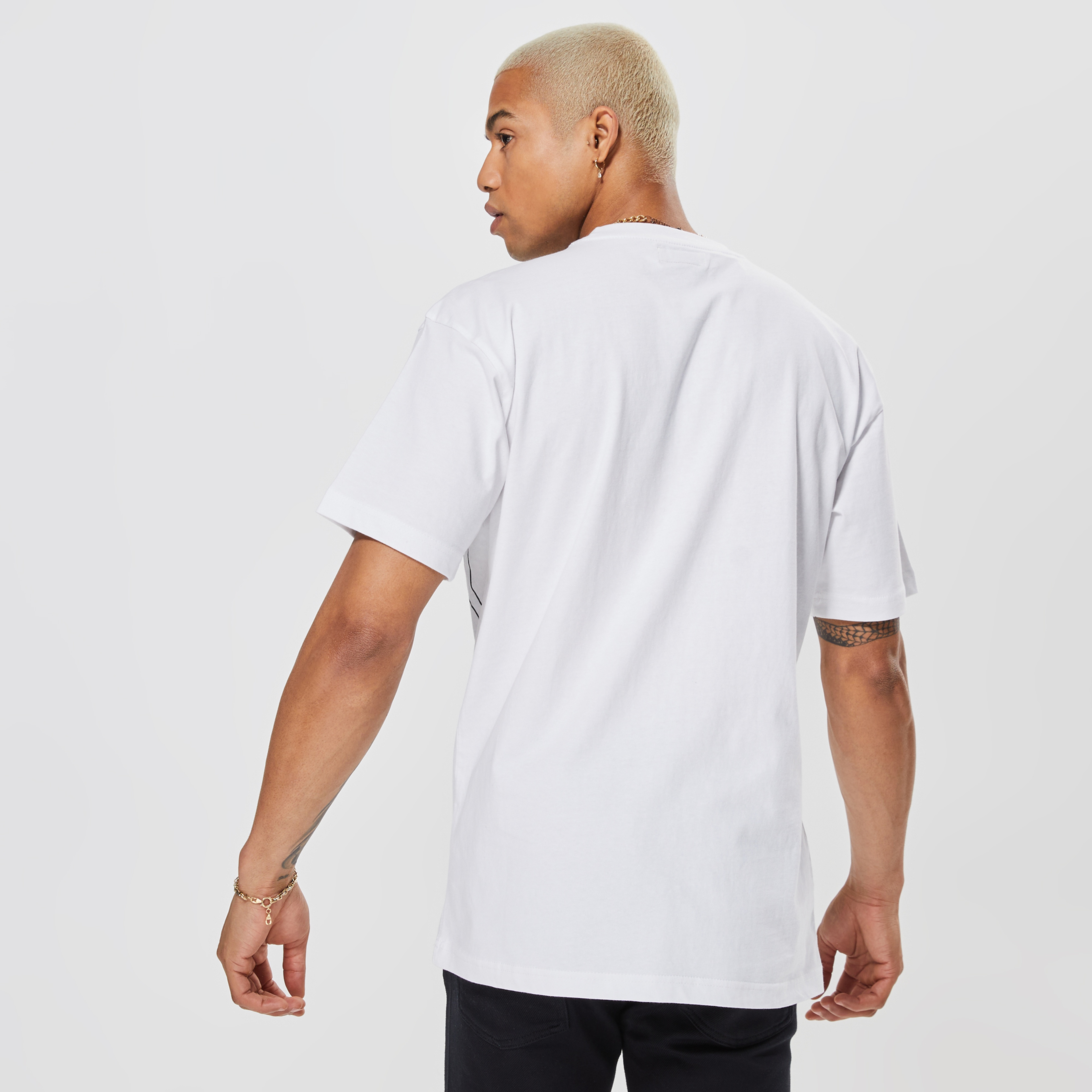 Market Records Erkek Beyaz T-Shirt T-Shirt