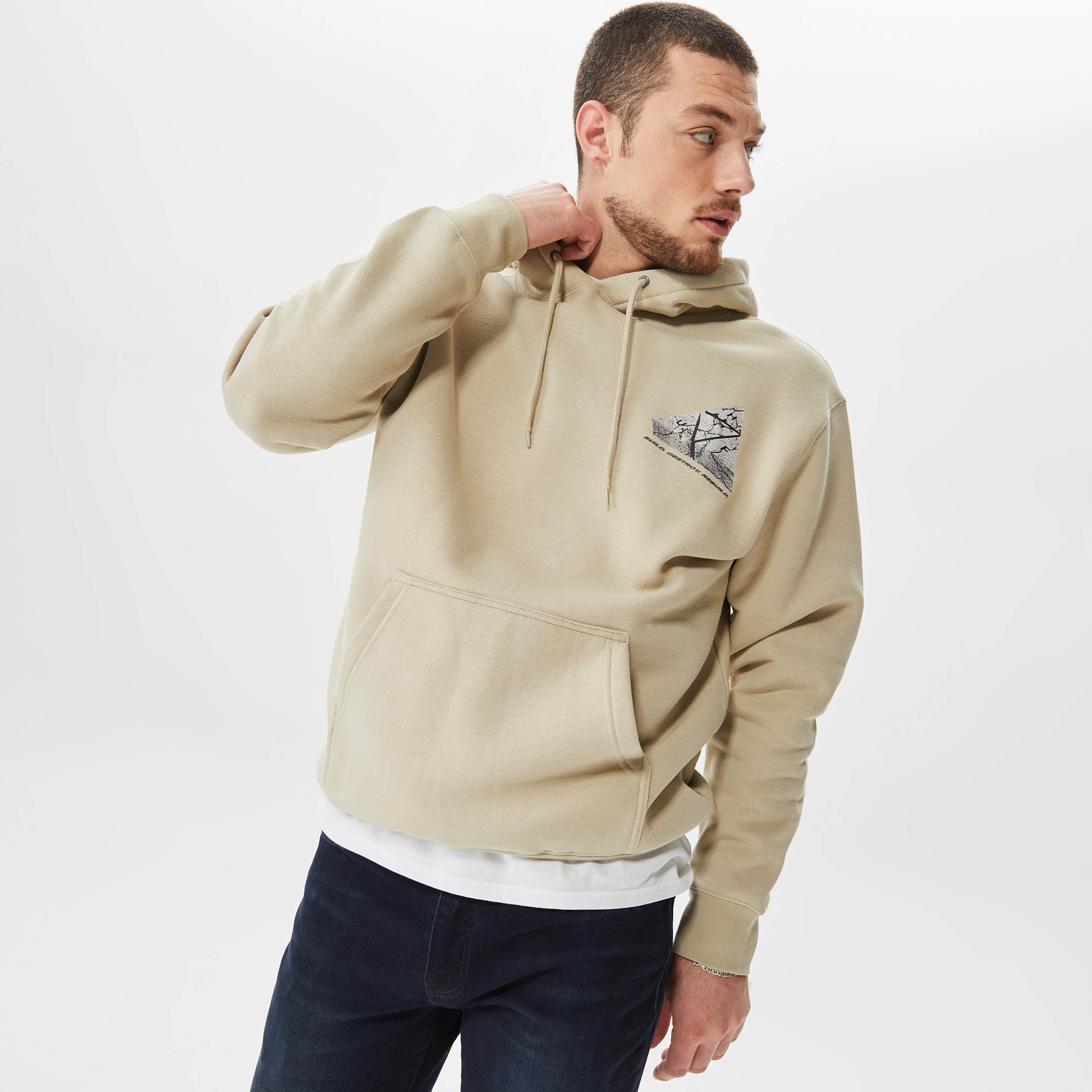 Huf Withstand Erkek Bej Hoodie