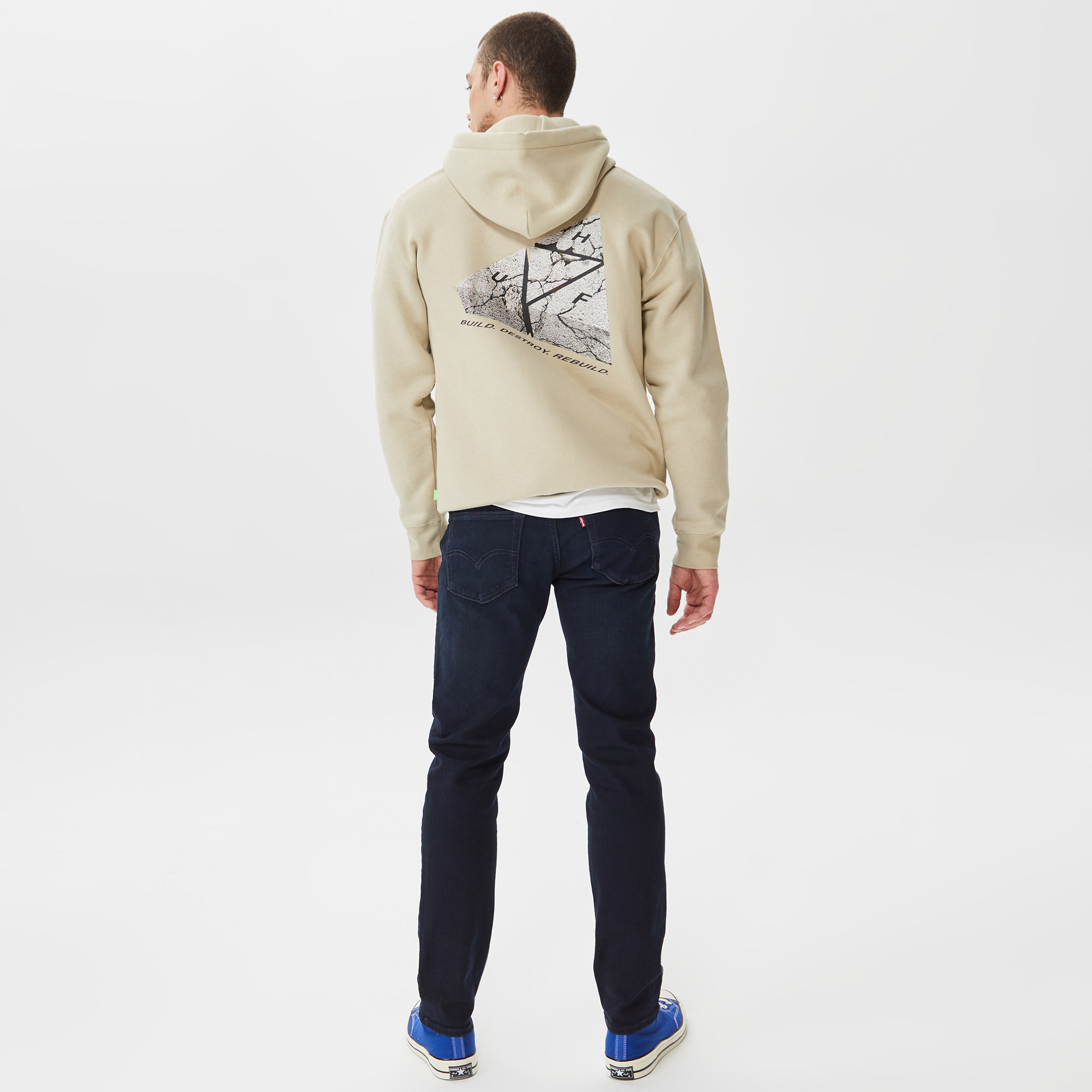 Huf Withstand Erkek Bej Hoodie