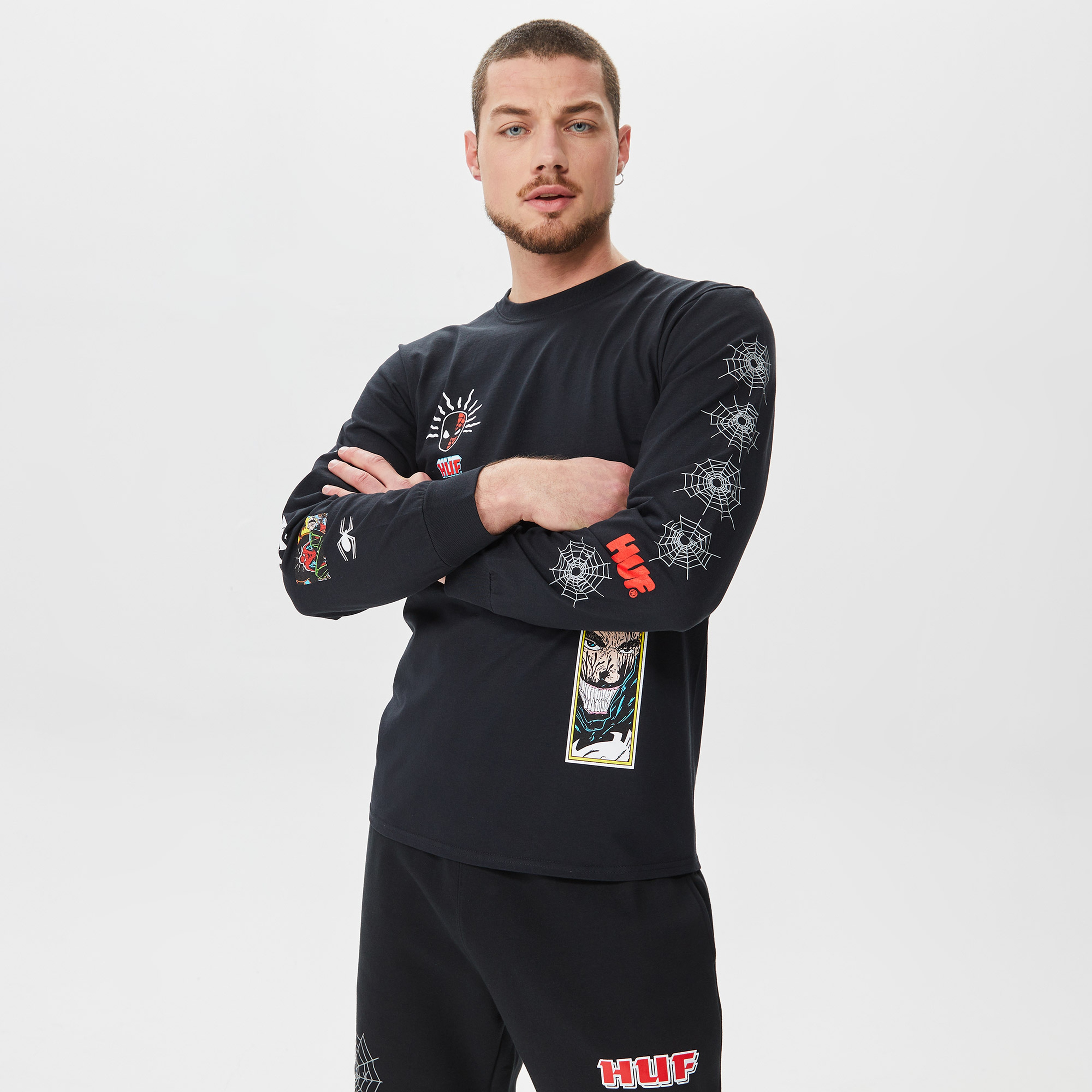 Huf Spidey Sense Erkek Siyah T-Shirt