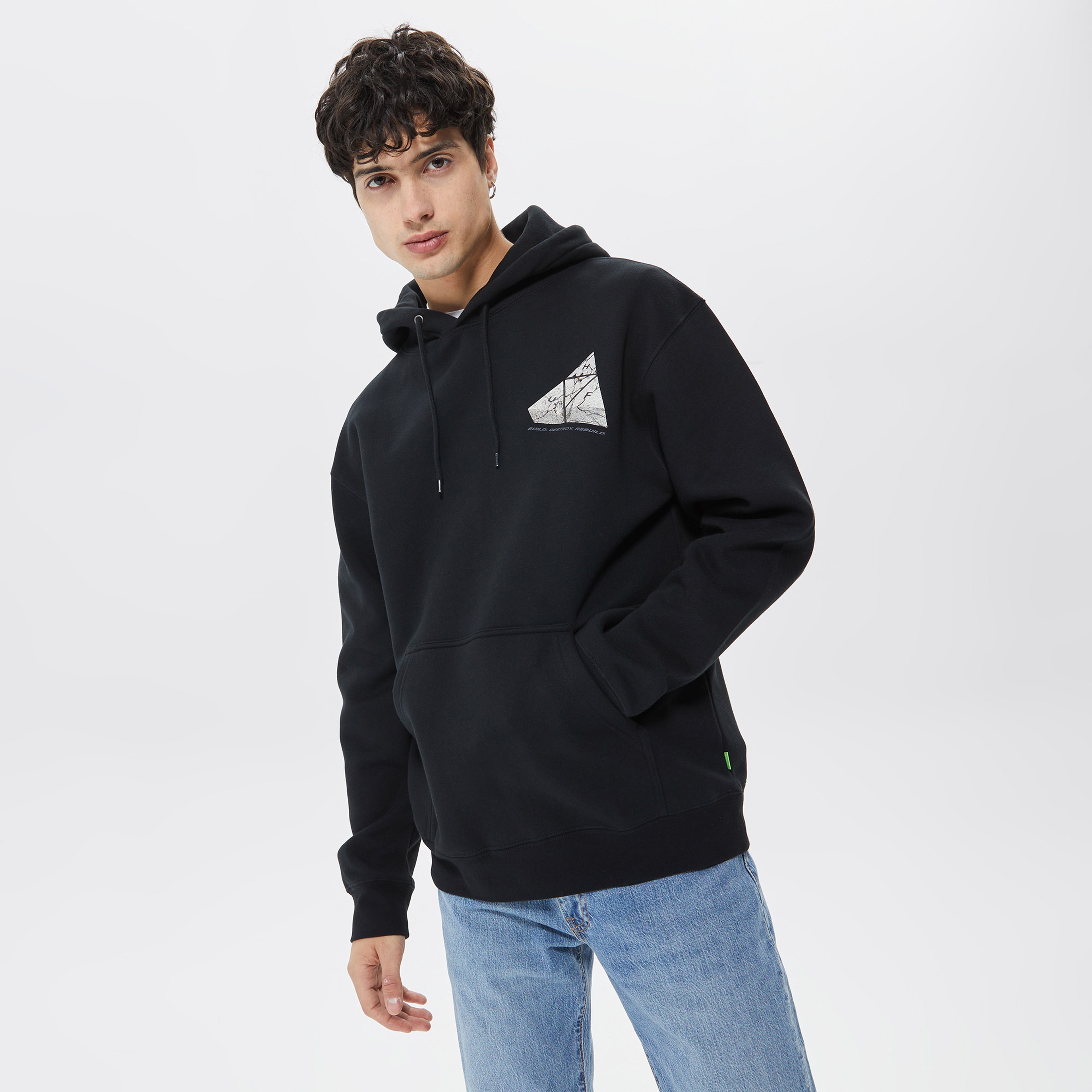 Huf Withstand Erkek Siyah Hoodie