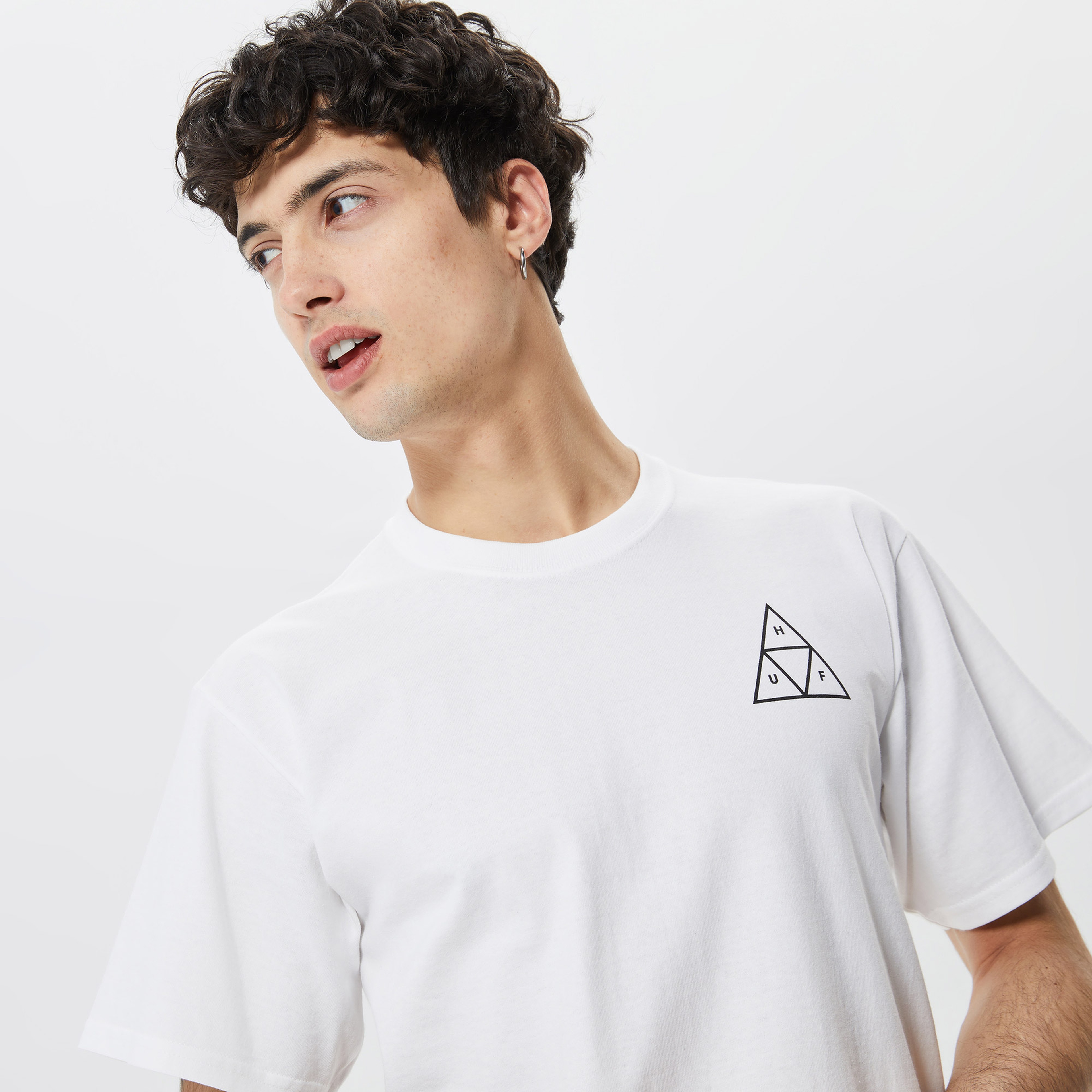 Huf Essentials Erkek Beyaz T-Shirt