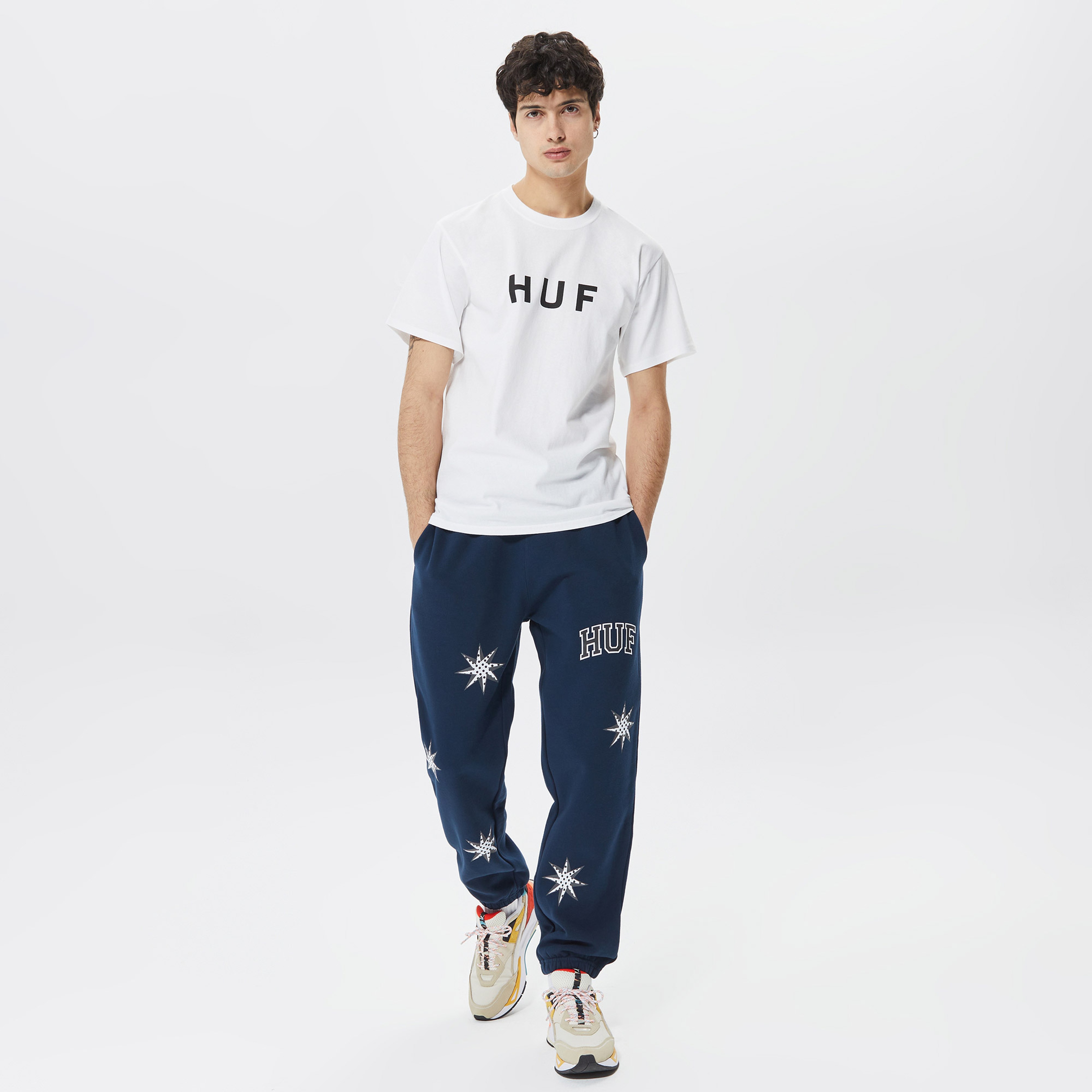 Huf Essentials Erkek Beyaz T-Shirt