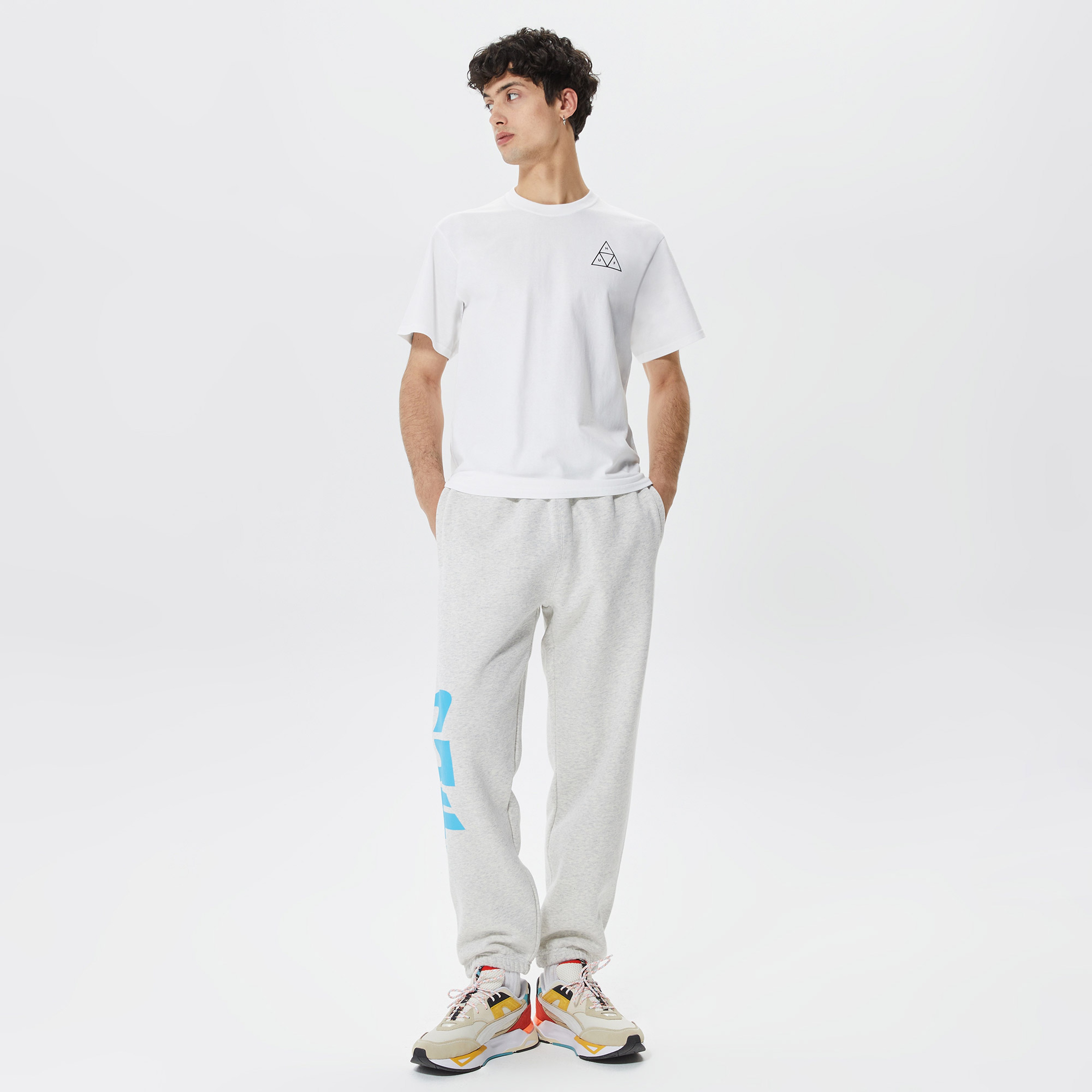 Huf Essentials Erkek Beyaz T-Shirt