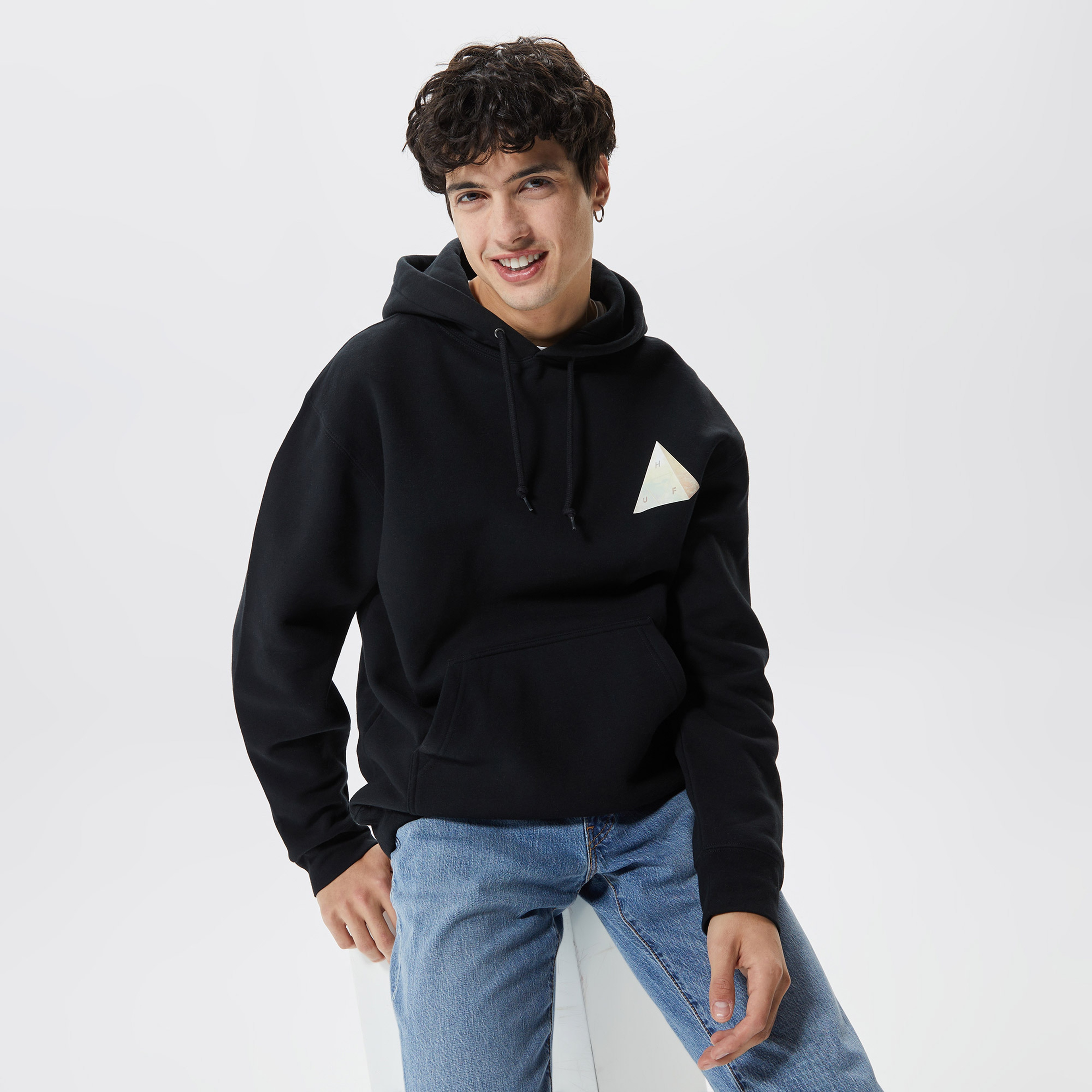 Huf Discover Nature Erkek Siyah Hoodie