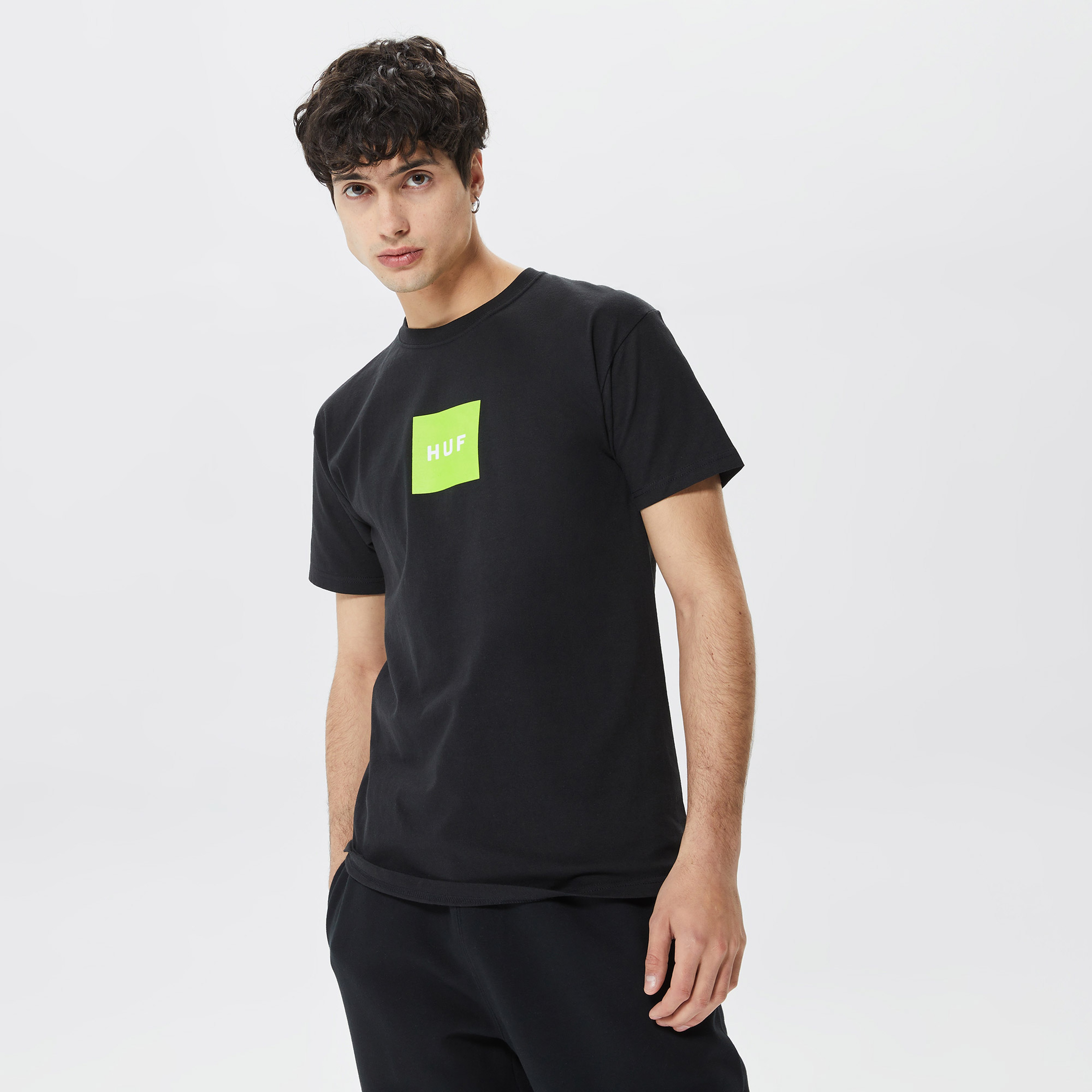 Huf Essentials Box Logo Erkek Siyah T-Shirt