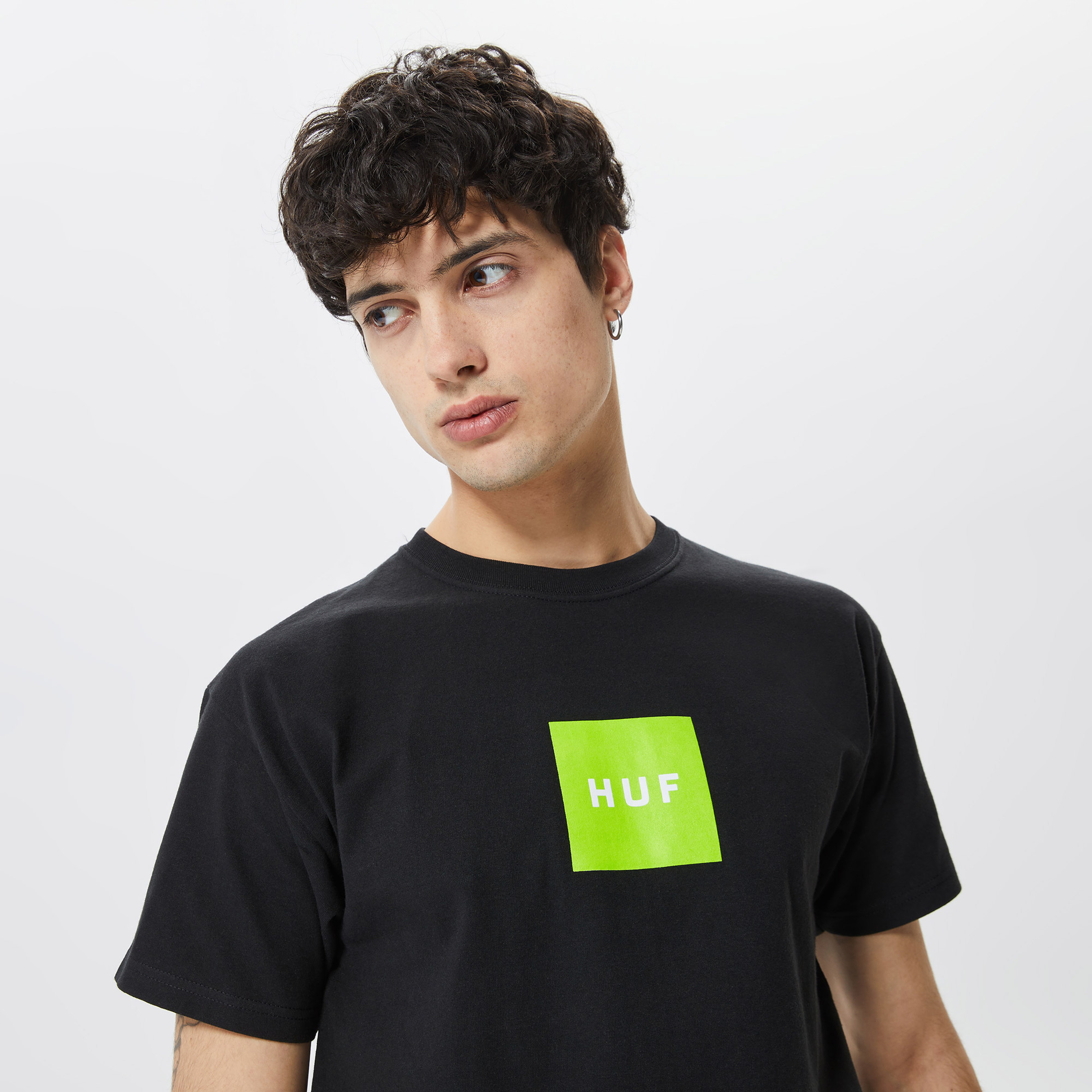 Huf Essentials Box Logo Erkek Siyah T-Shirt