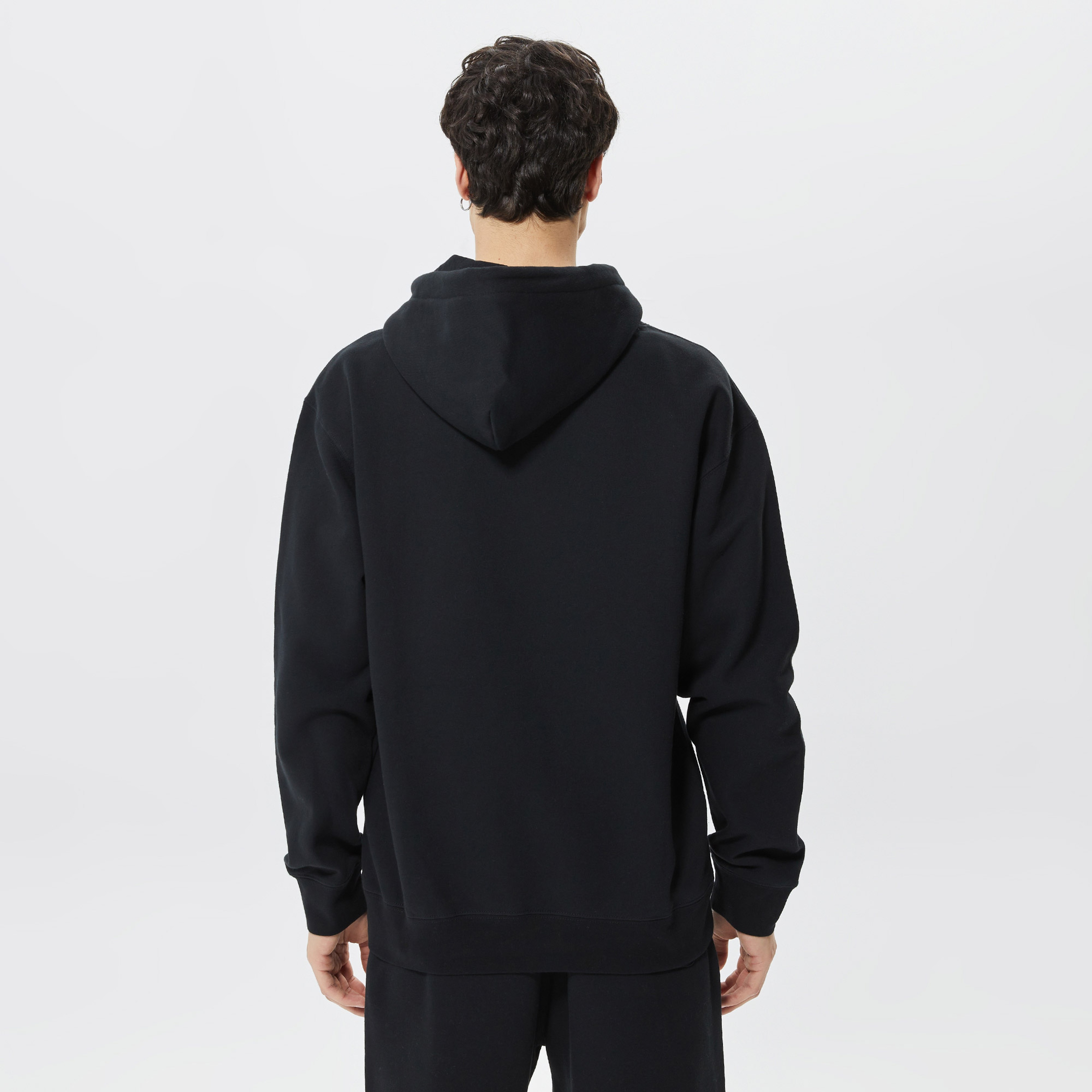 Huf Essentials Box Logo Erkek Siyah Hoodie