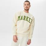 Market Vintage Wash Crewneck Erkek Bej Sweatshirt