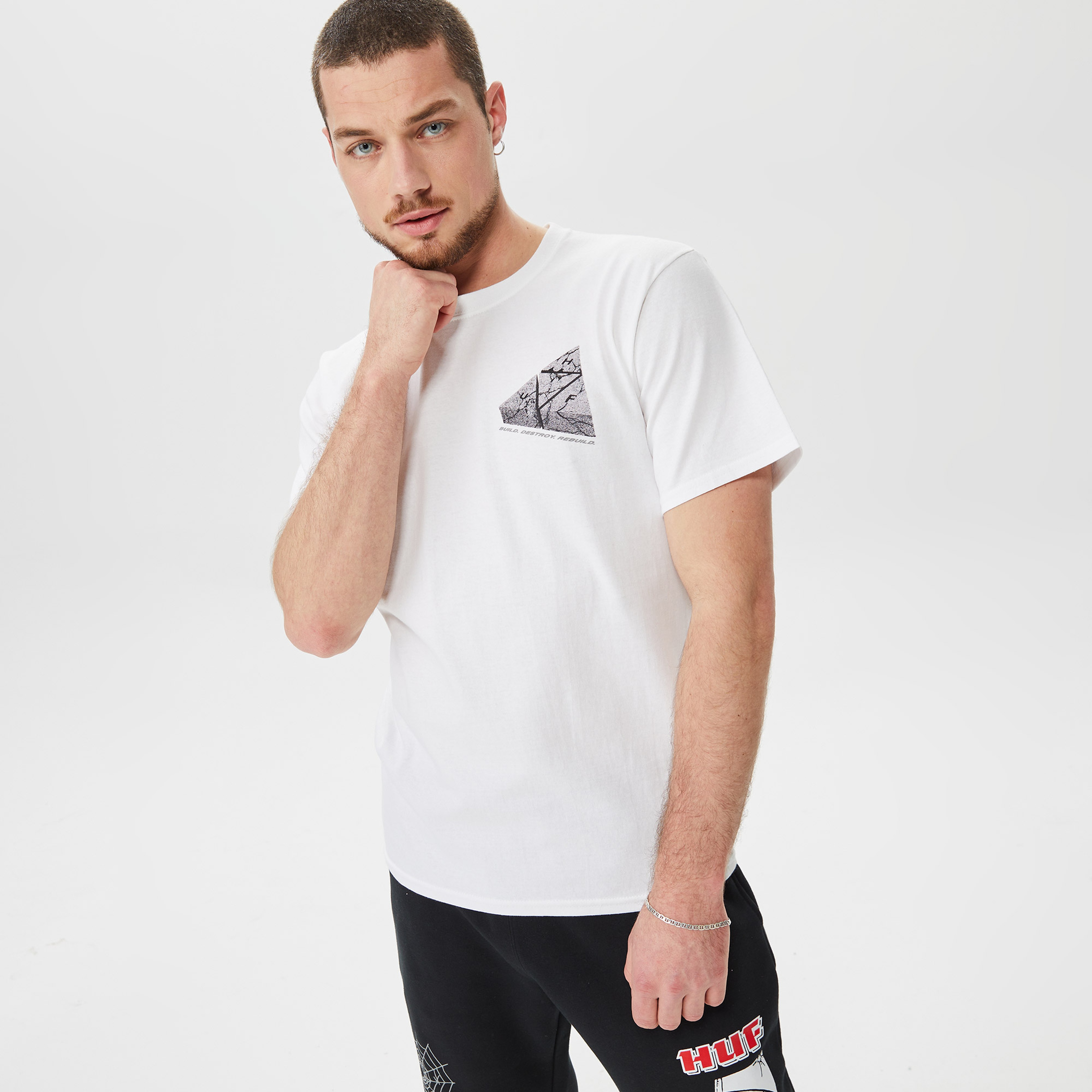 Huf Withstand Erkek Beyaz T-Shirt