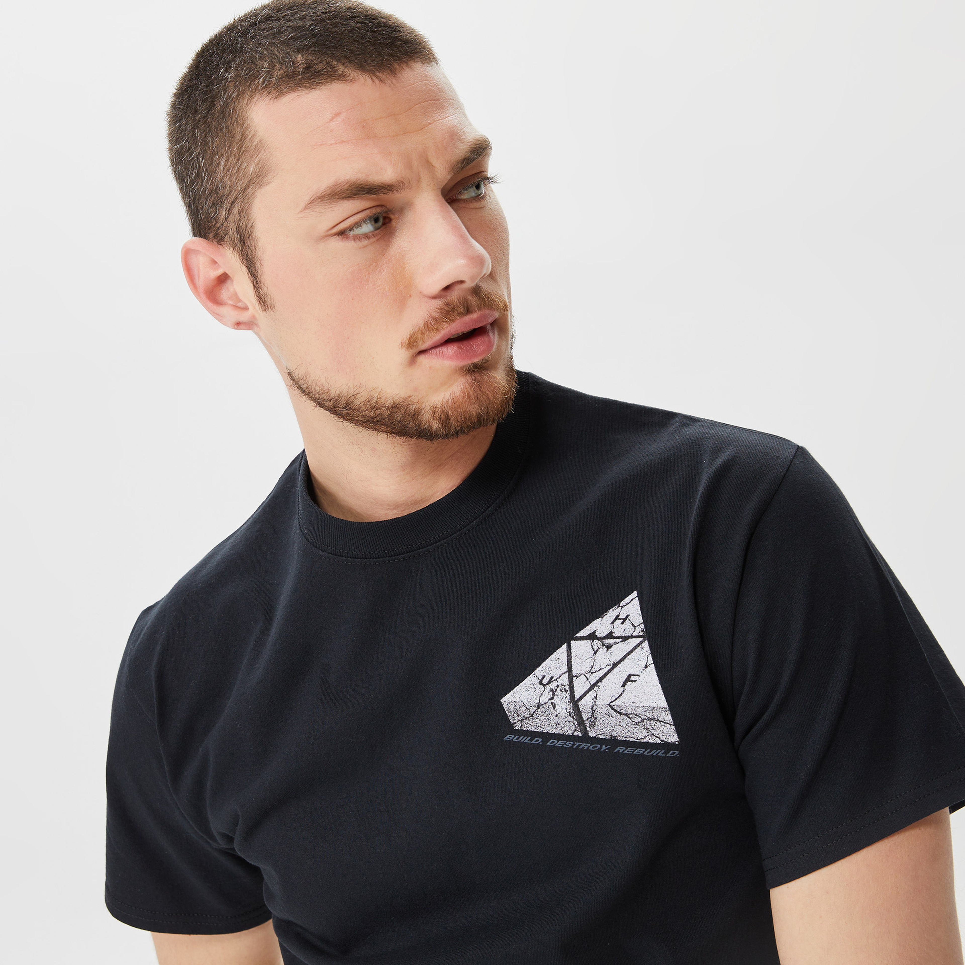 Huf Withstand Erkek Siyah T-Shirt