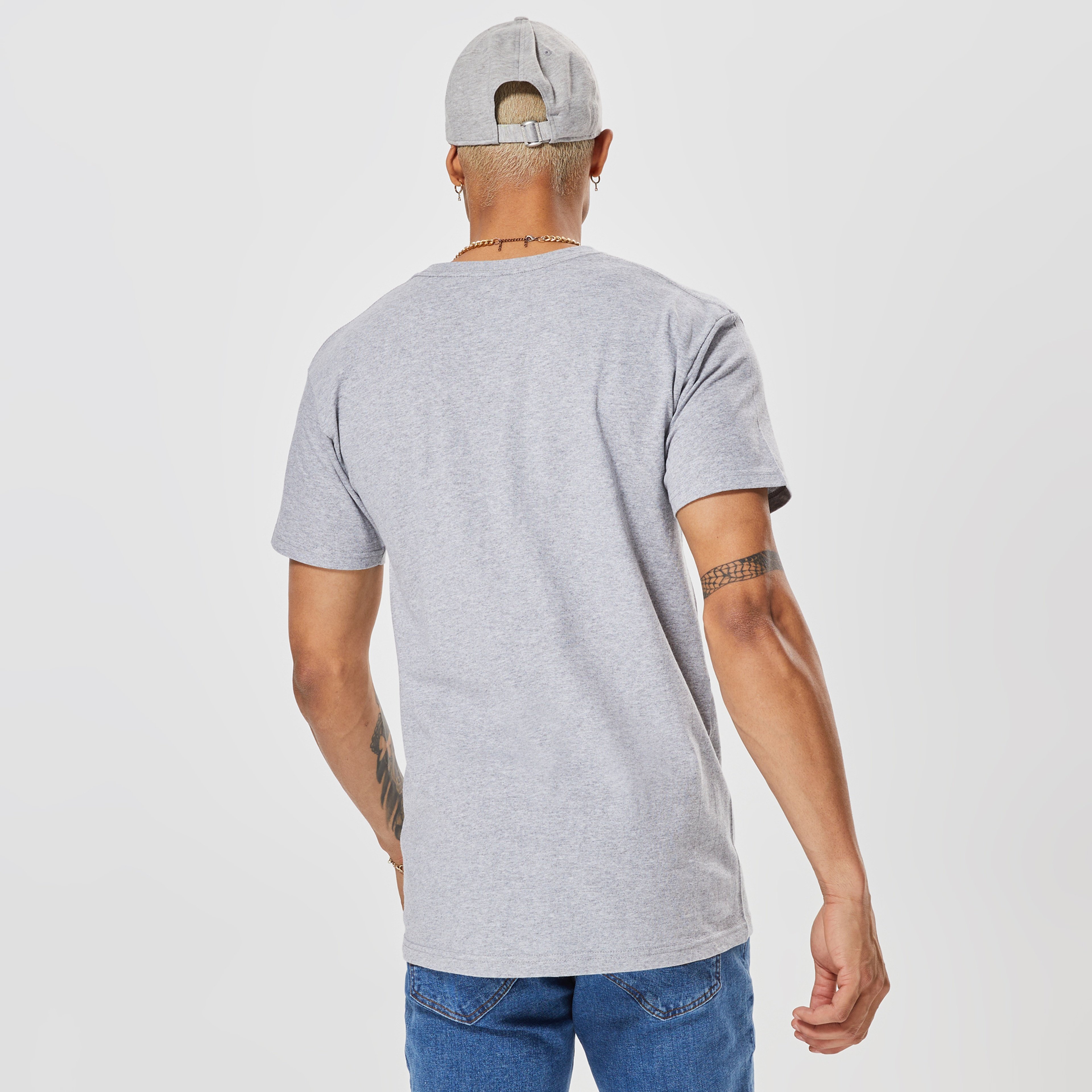 Huf Essentials Erkek Gri T-Shirt