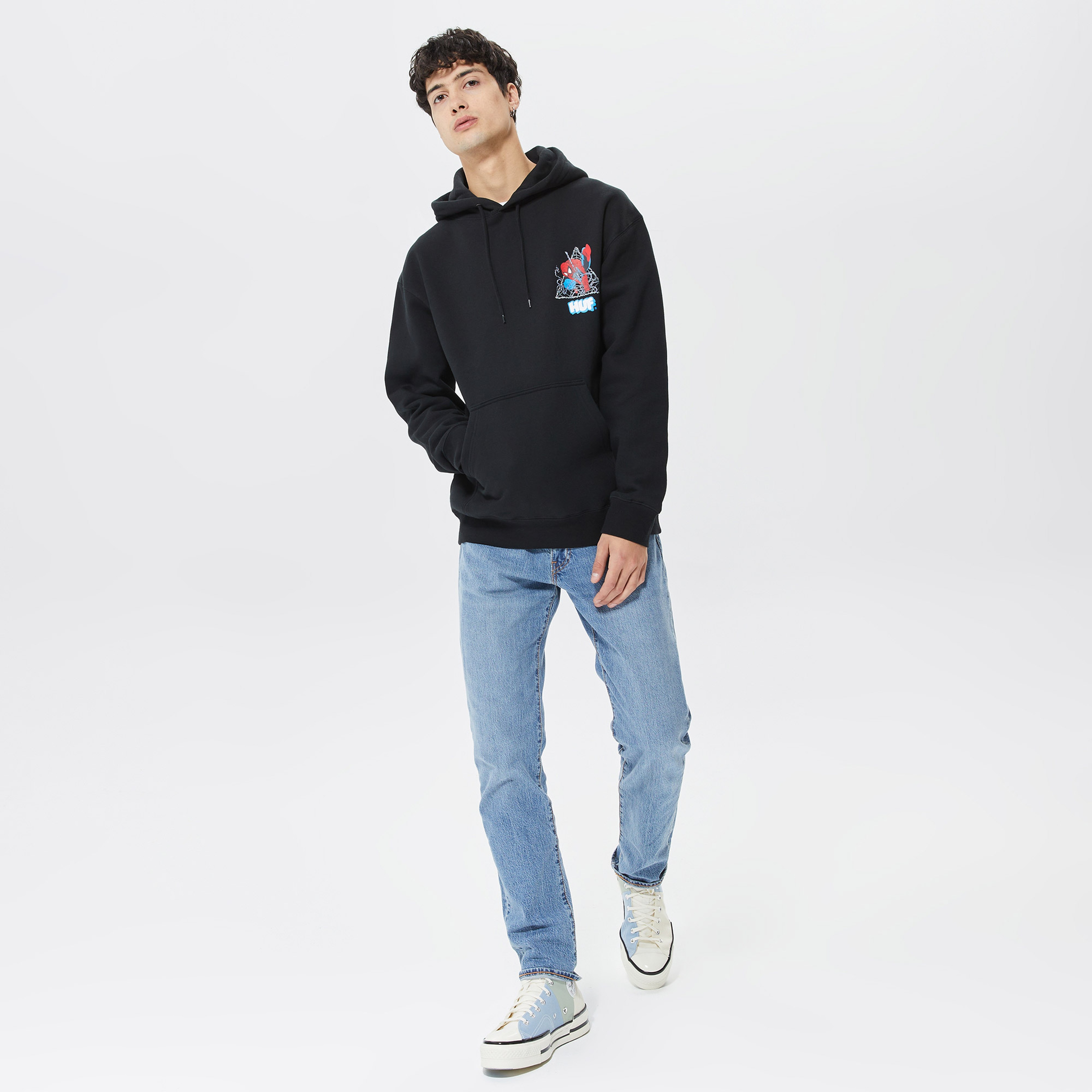 Huf Triangle Erkek Siyah Hoodie
