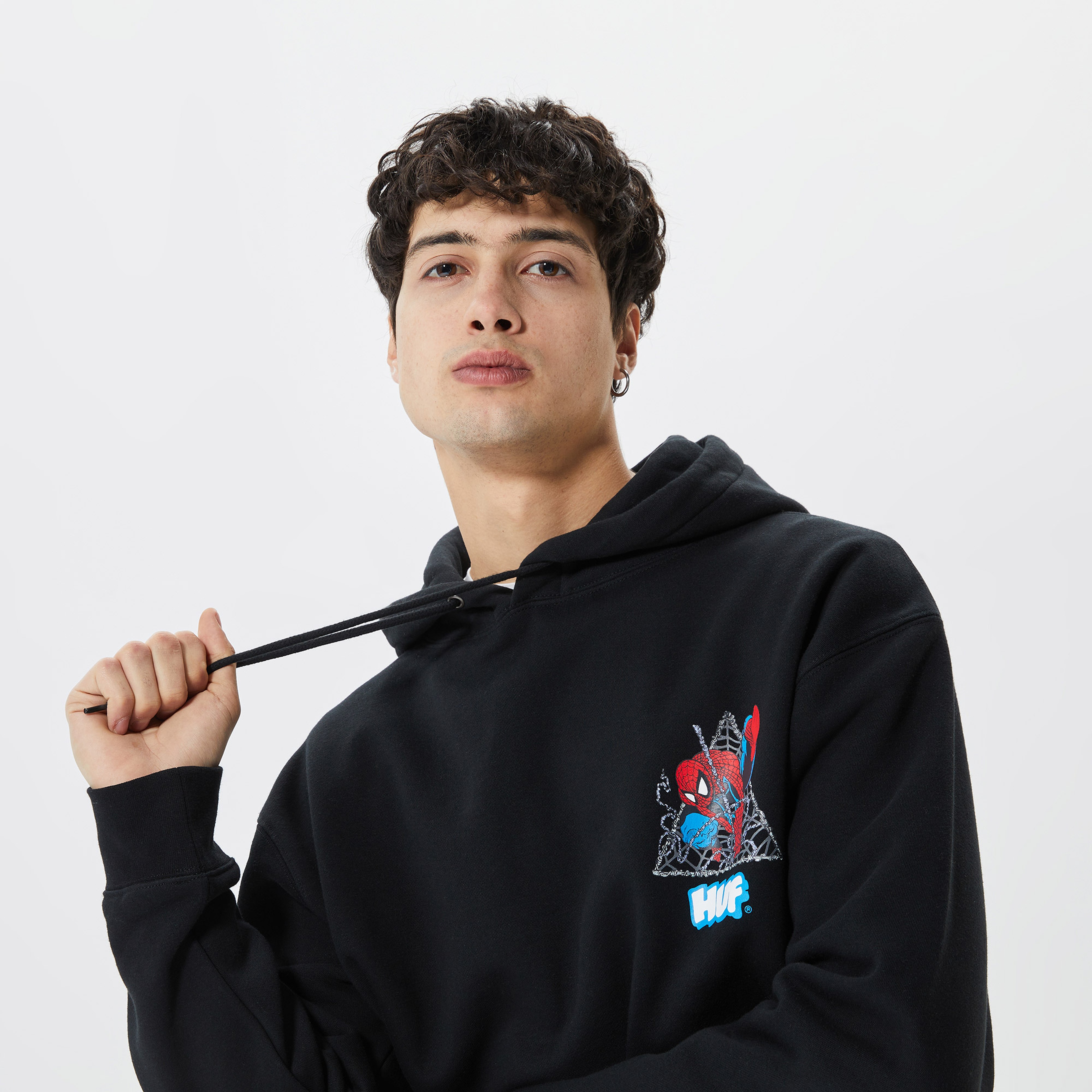 Huf Triangle Erkek Siyah Hoodie