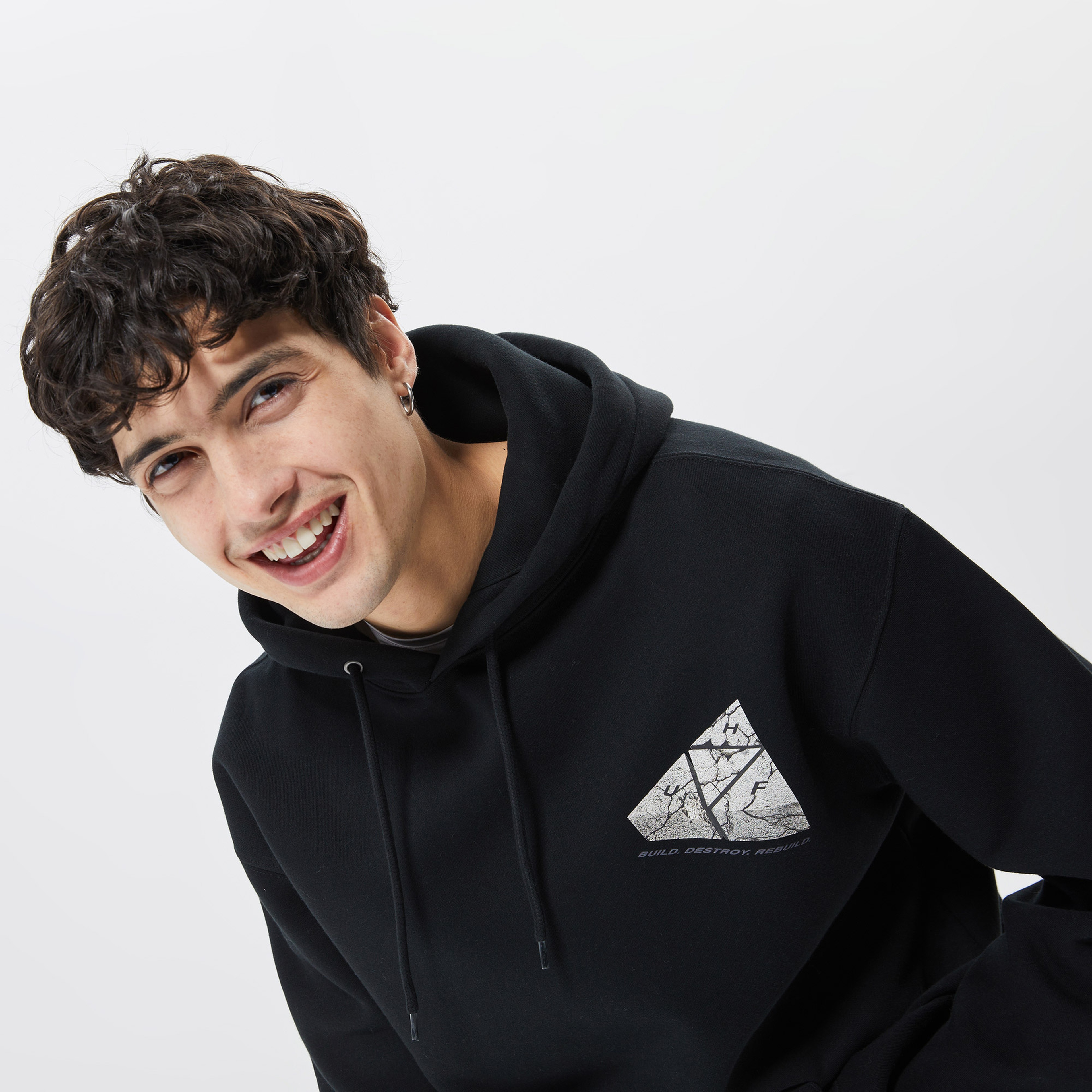 Huf Withstand Erkek Siyah Hoodie