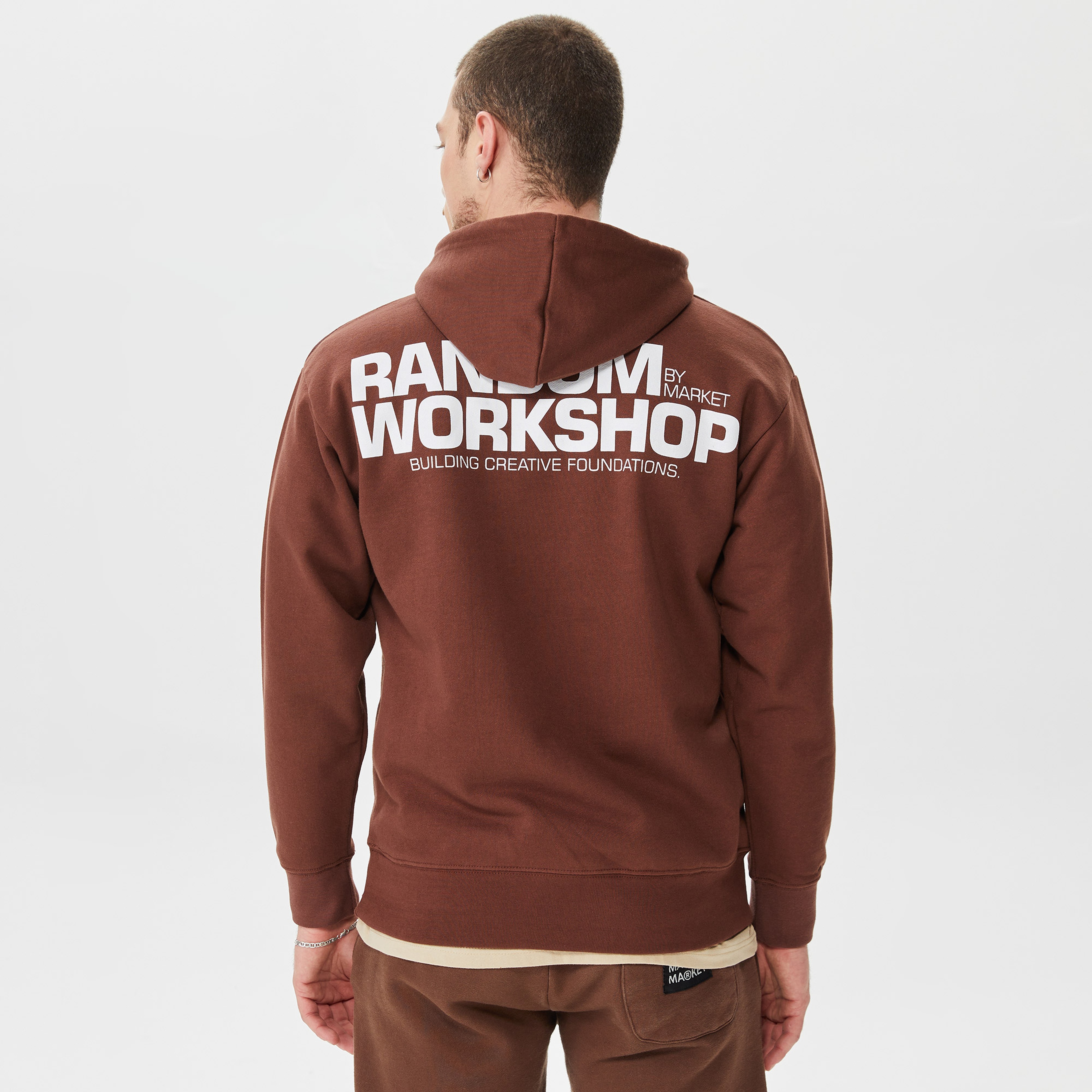 Market Workshop Bear Erkek Kahverengi Hoodie