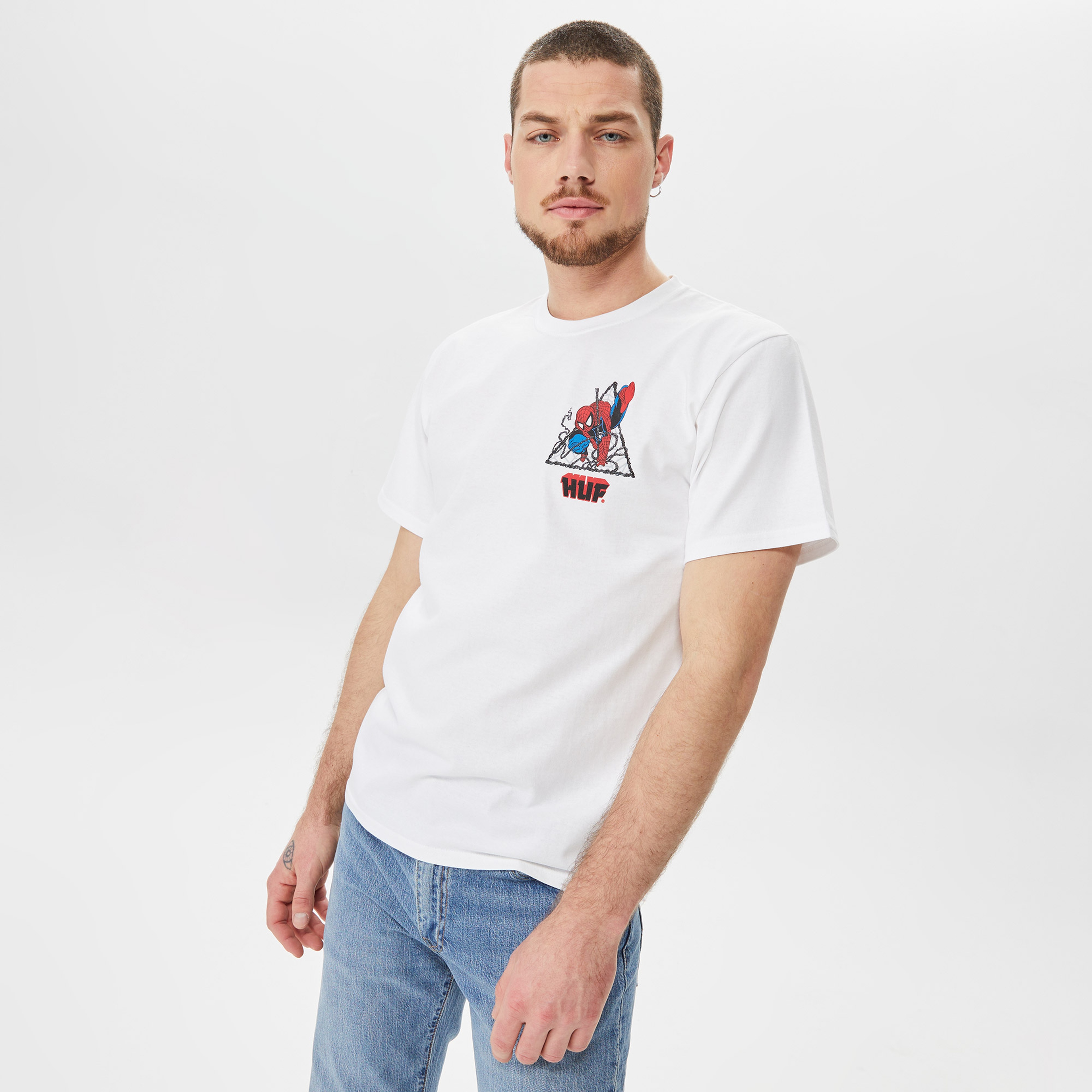 Huf Triangle Erkek Beyaz T-Shirt