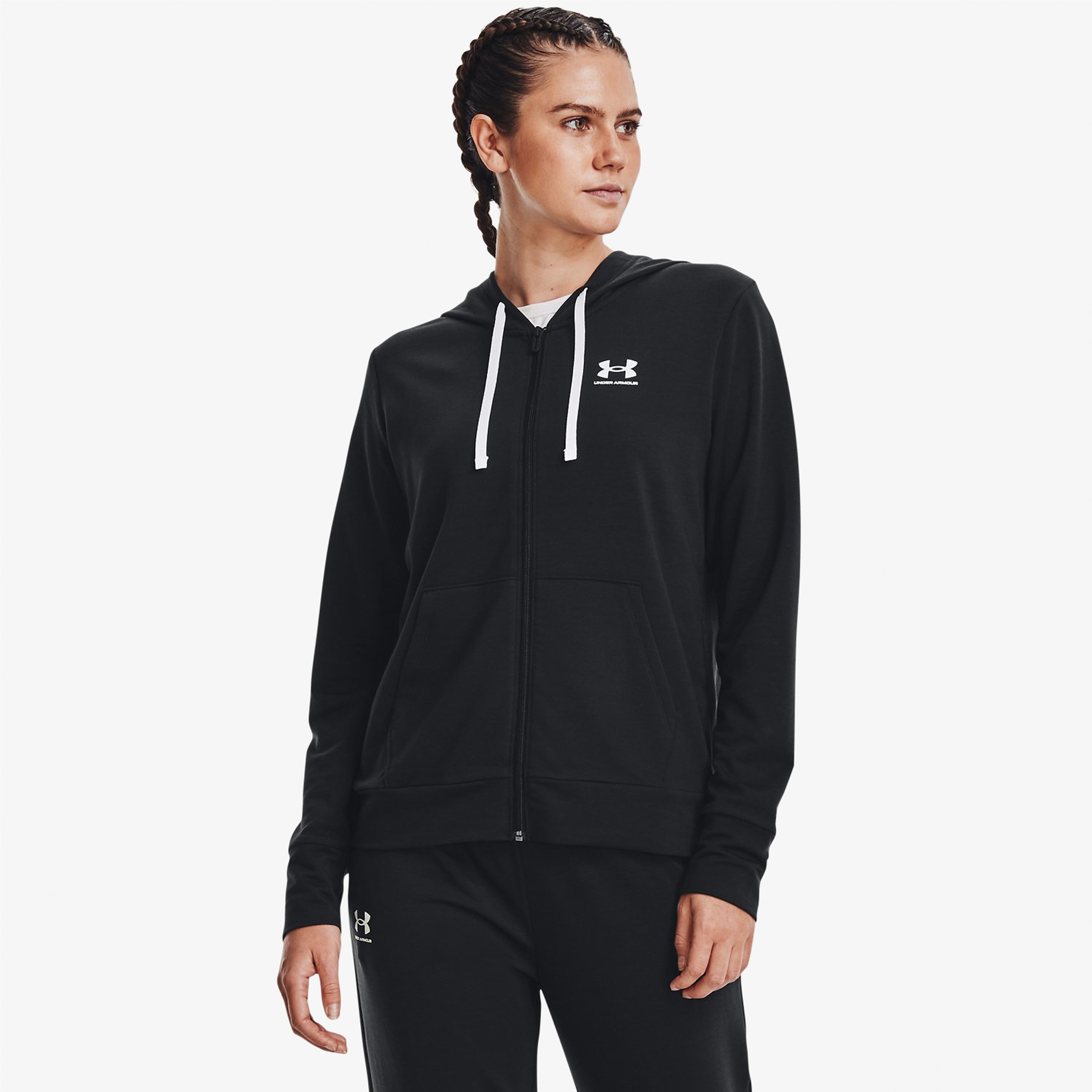 Under Armour Rival Terry Fz Kadın Siyah Hoodie