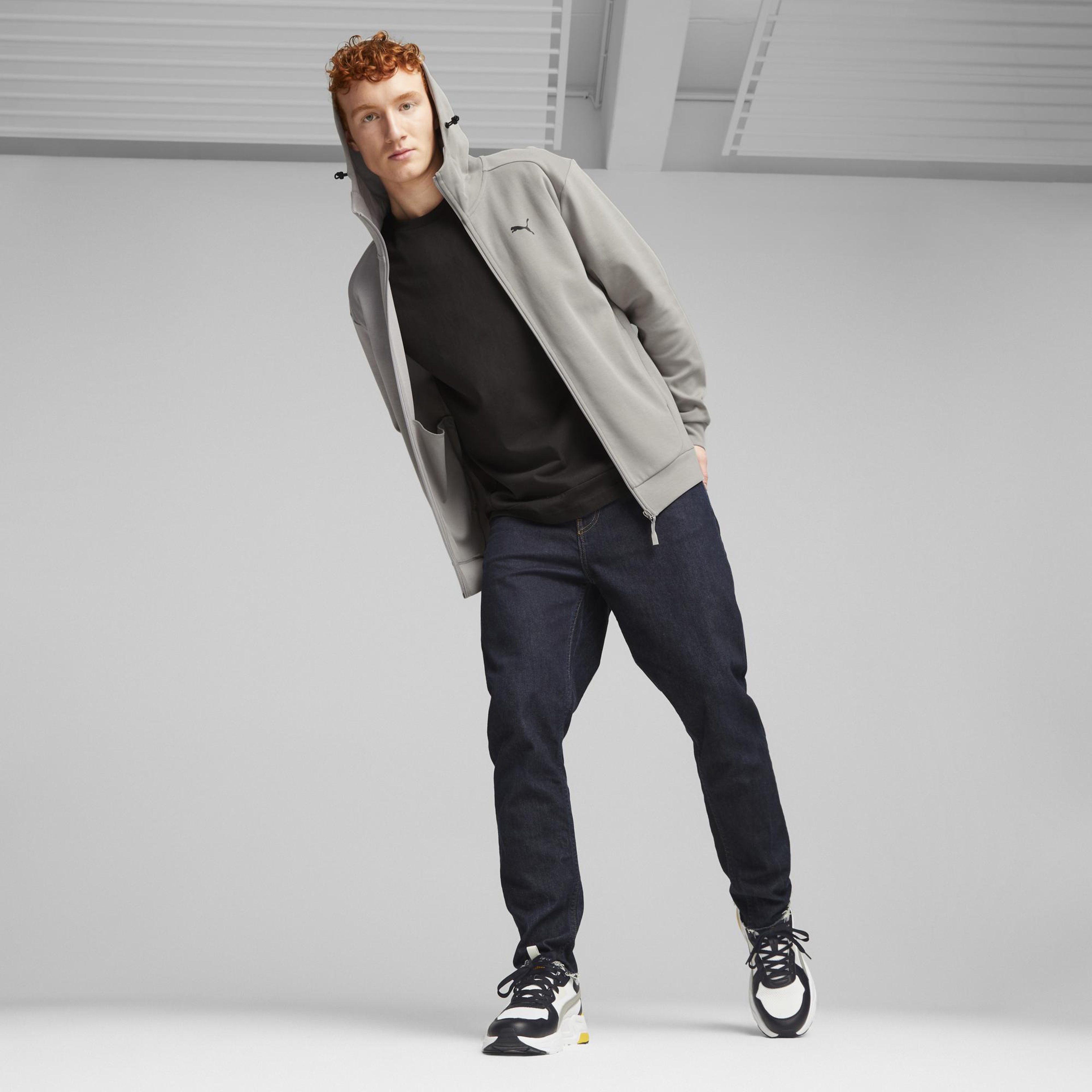 Puma Rad/Cal Full-Zip Erkek Gri Günlük Sweatshirt