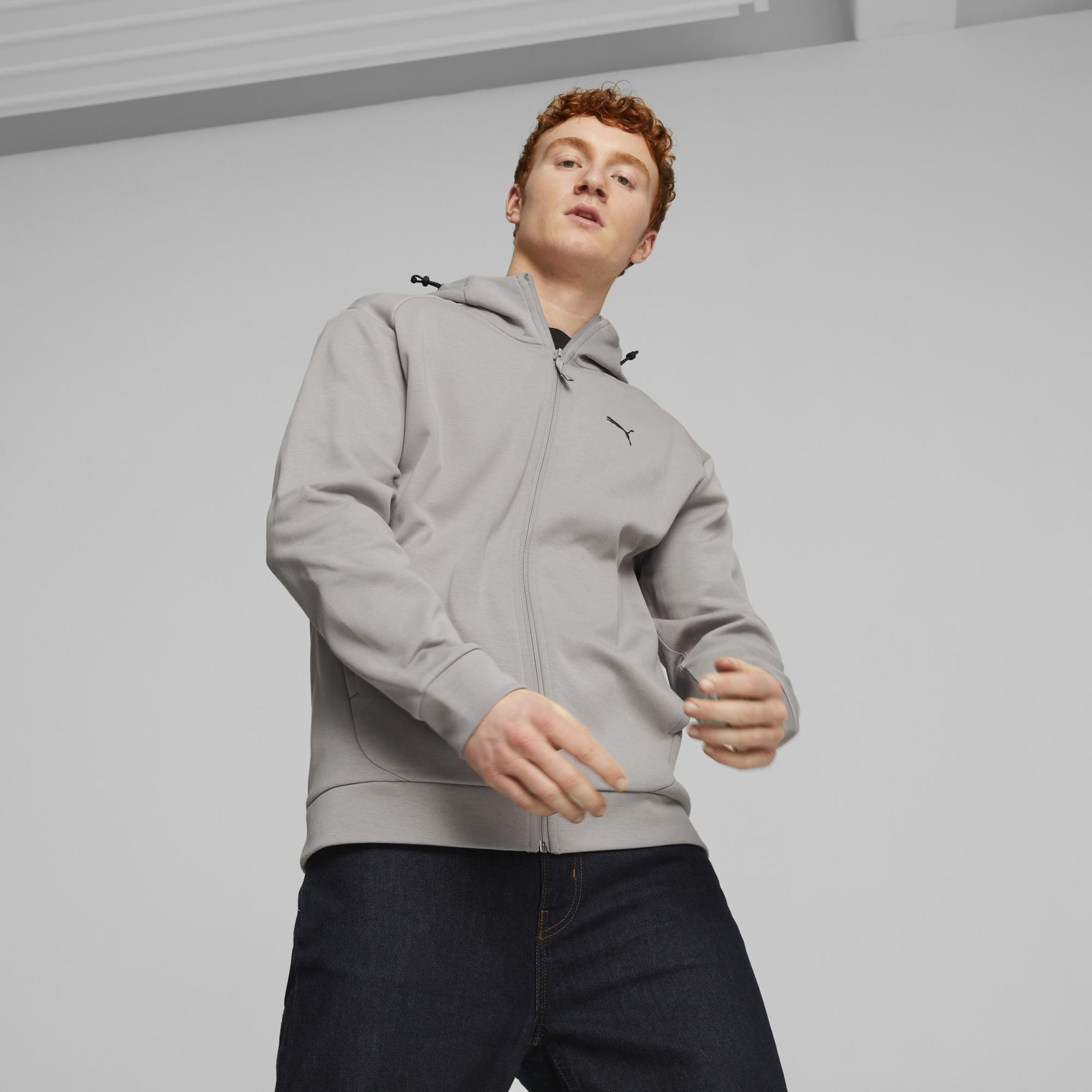 Puma Rad/Cal Full-Zip Erkek Gri Günlük Sweatshirt