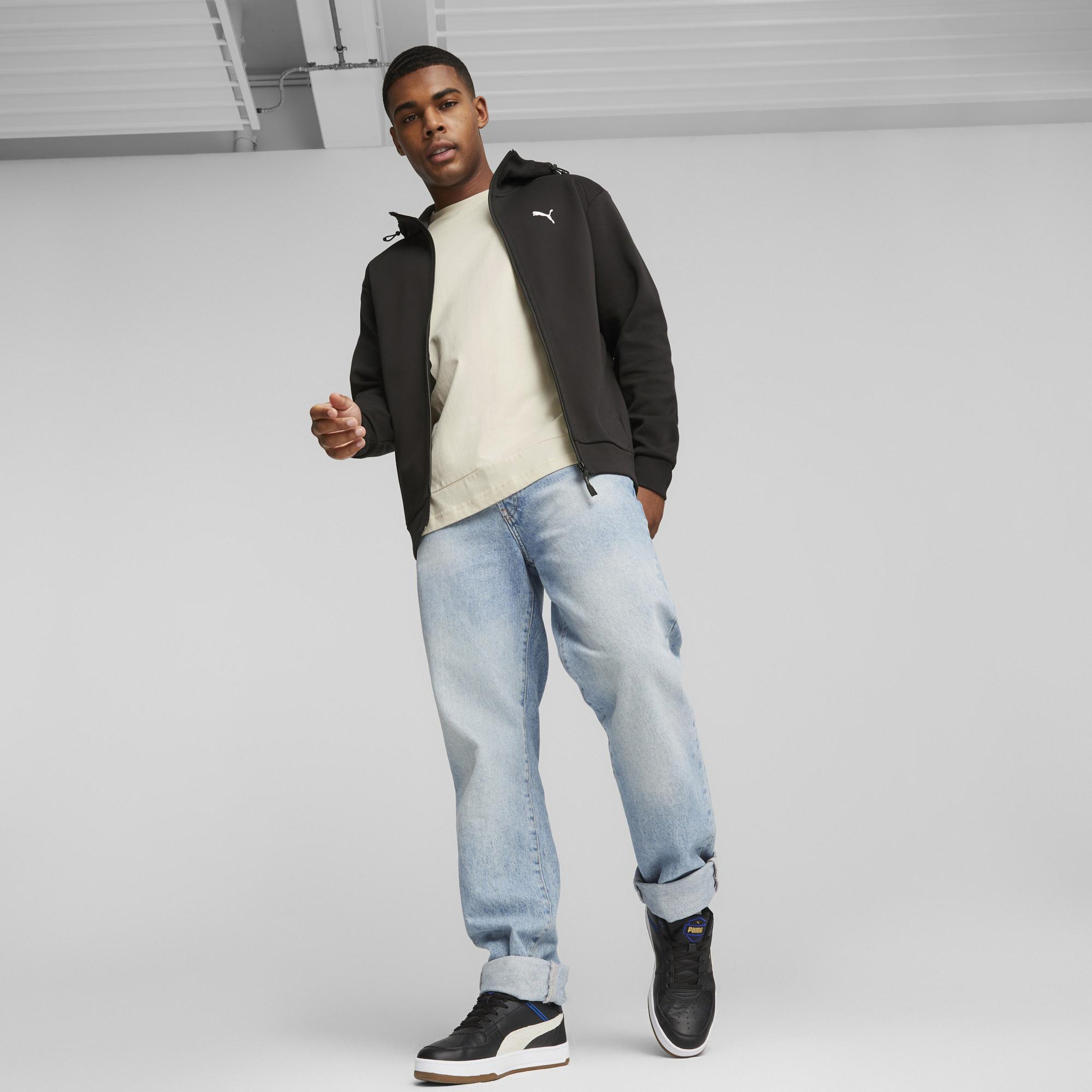 Puma Rad/Cal Full-Zip Erkek Siyah Günlük Sweatshirt