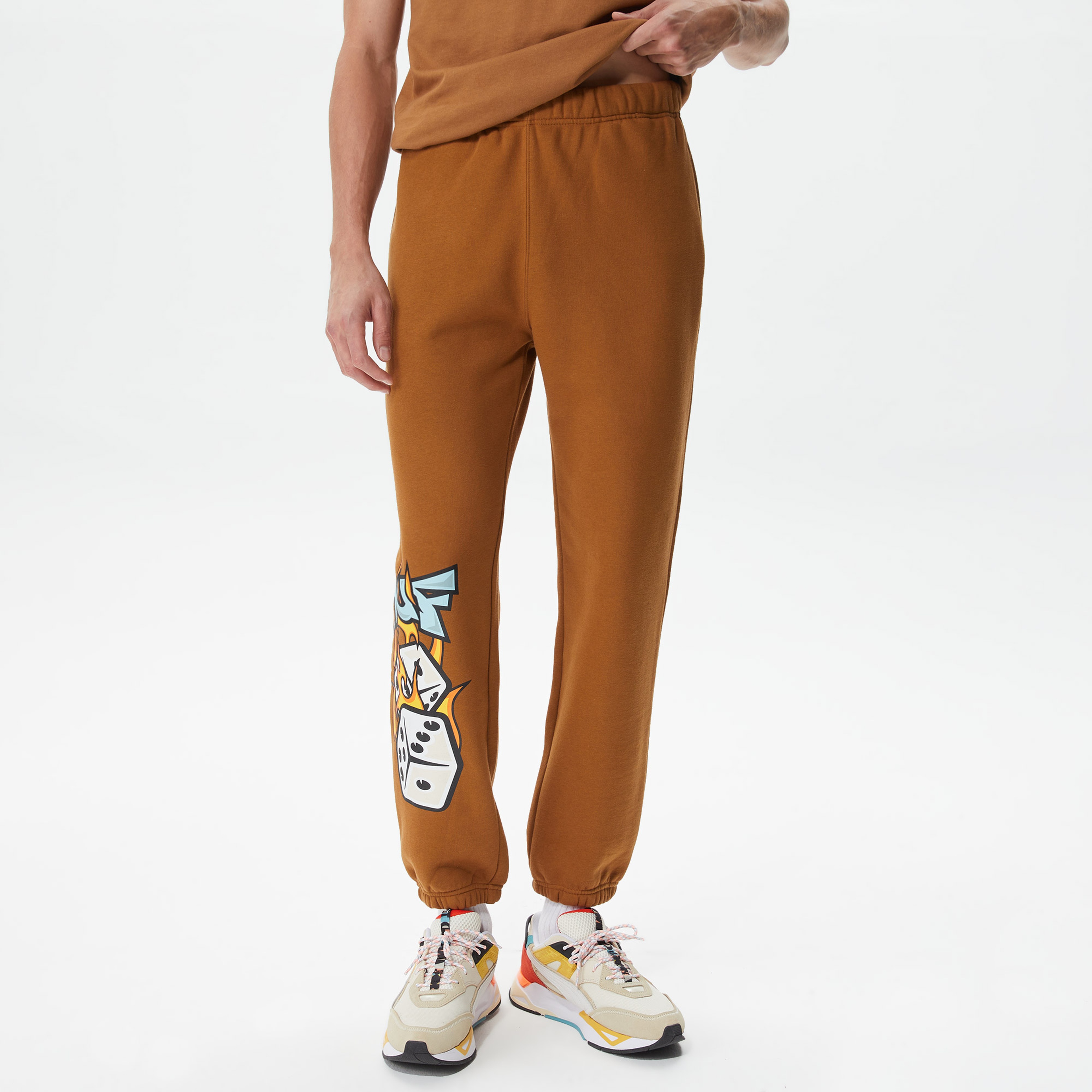 Huf Dicey Fleece Erkek Kahverengi Eşofman Altı