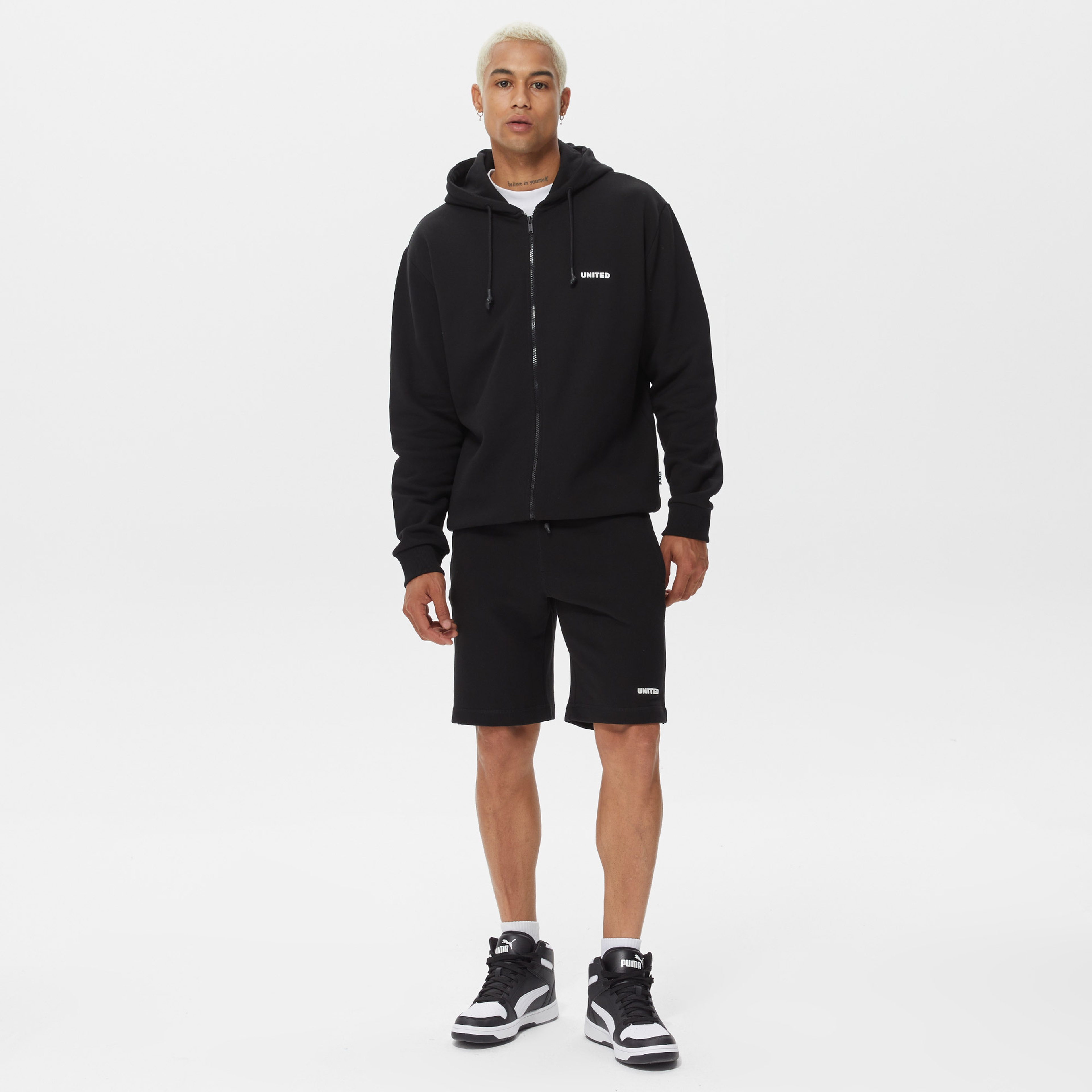 UNITED4 Erkek Siyah Şort