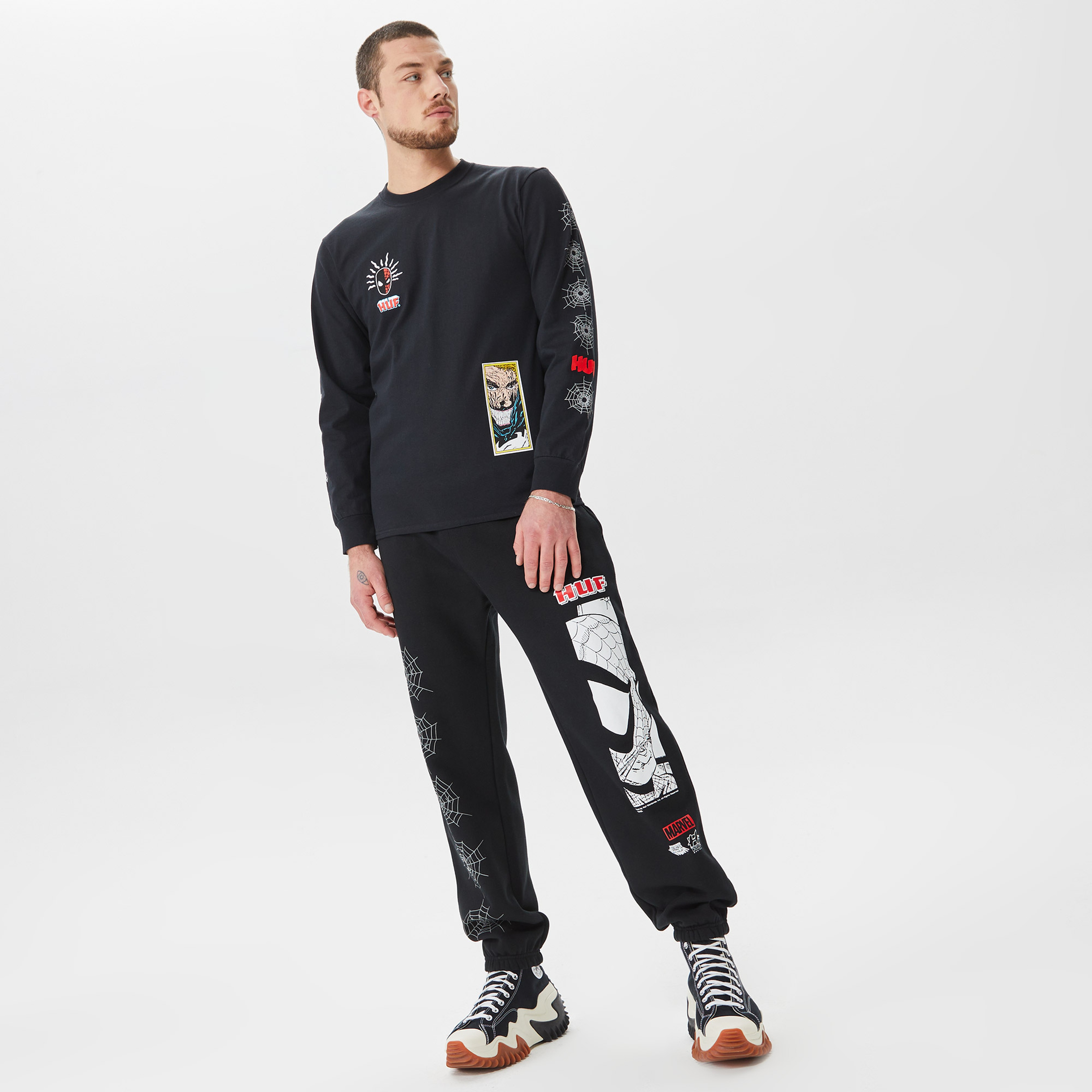 Huf Amazing Erkek Siyah Eşofman Altı